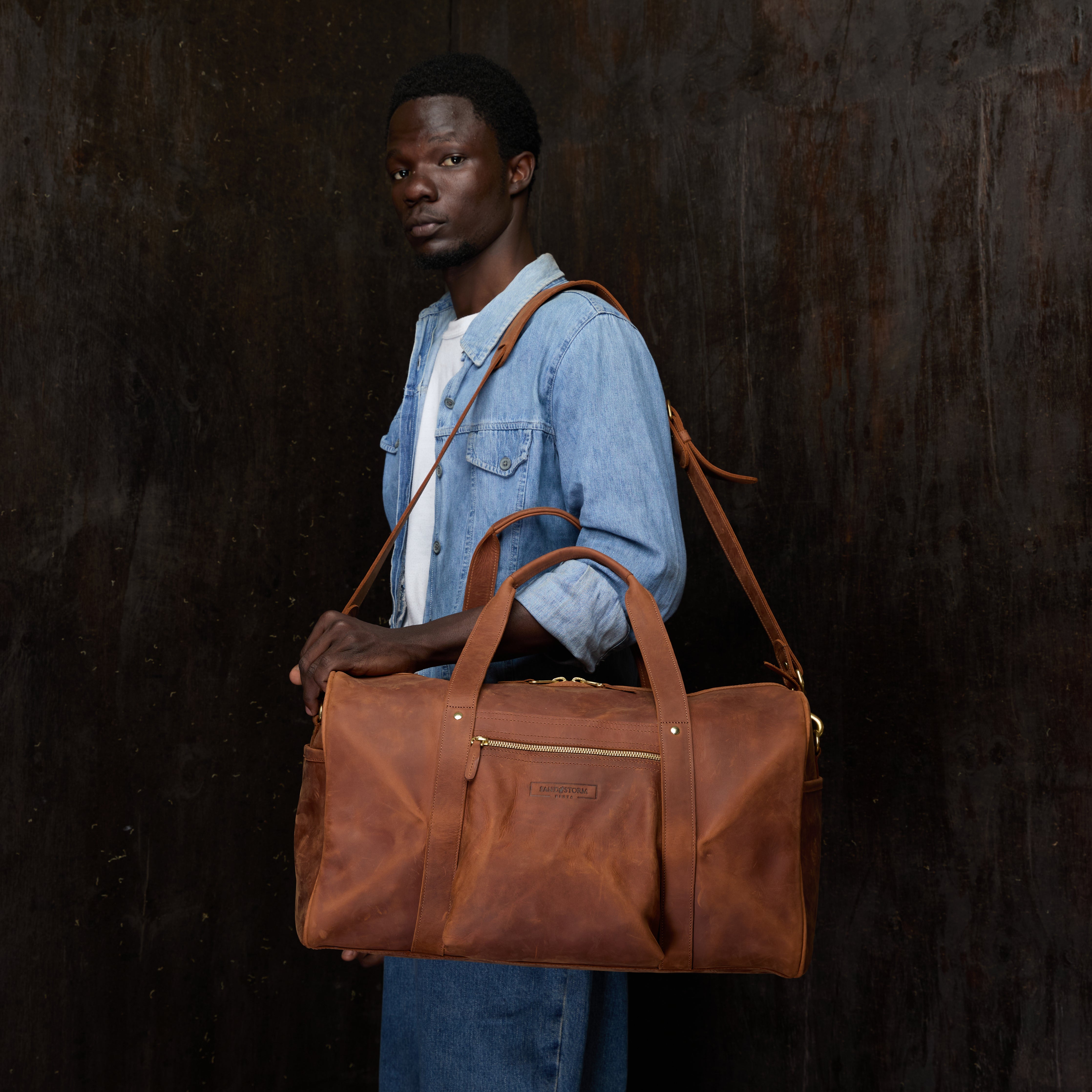 Pull-up Leather Explorer Duffle