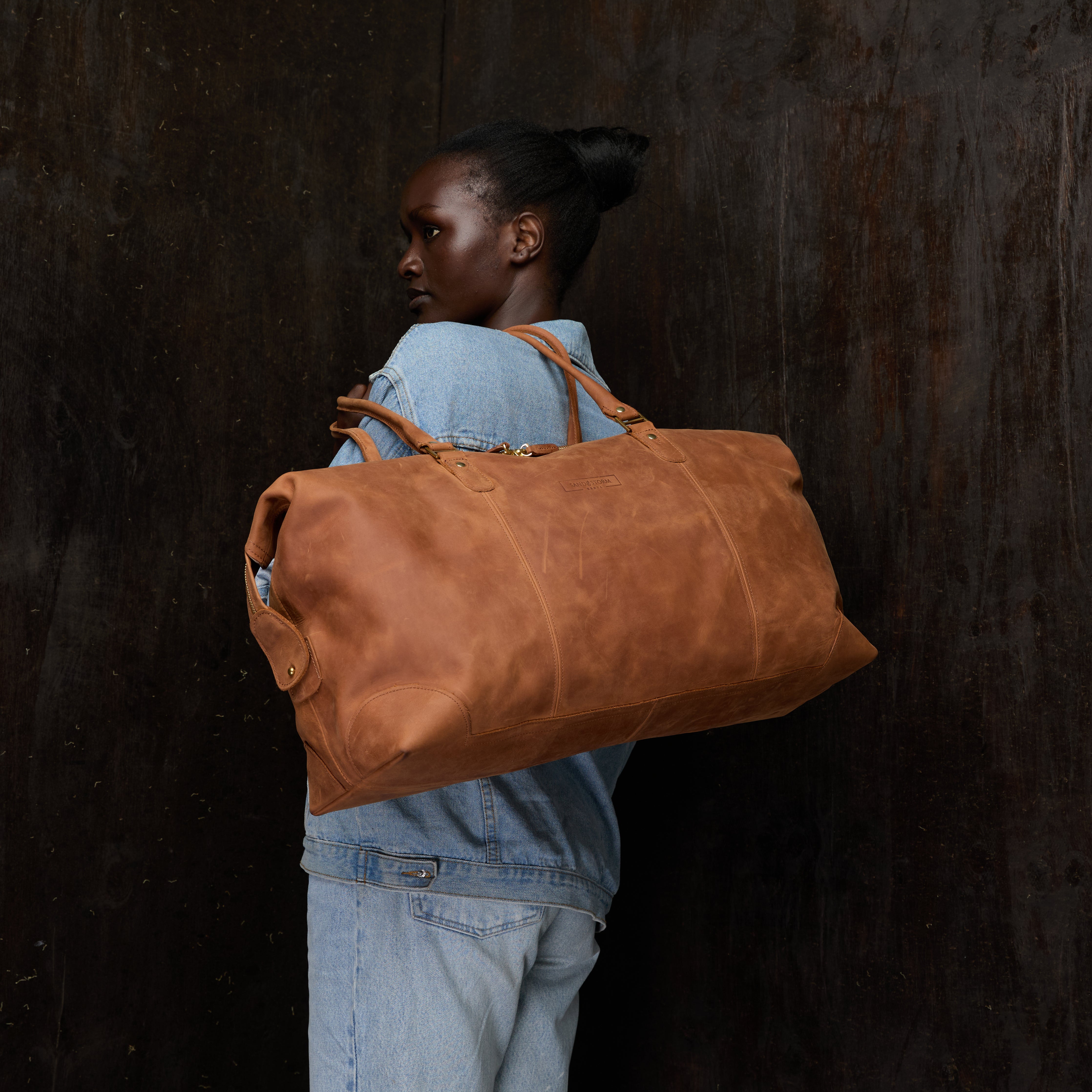 Pull-up Leather Judith Weekender