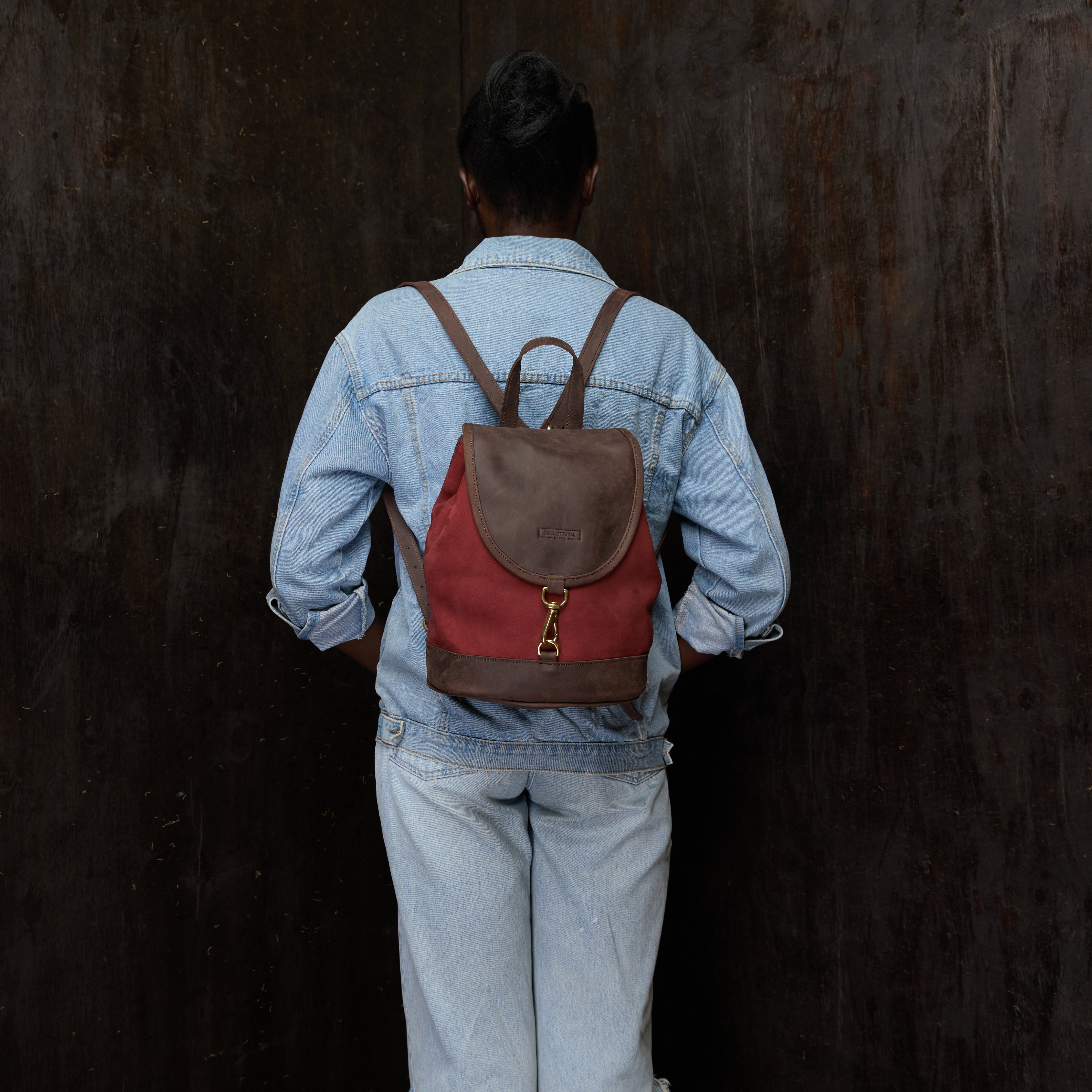 Suede Cecilia Backpack (Mocha Leather)