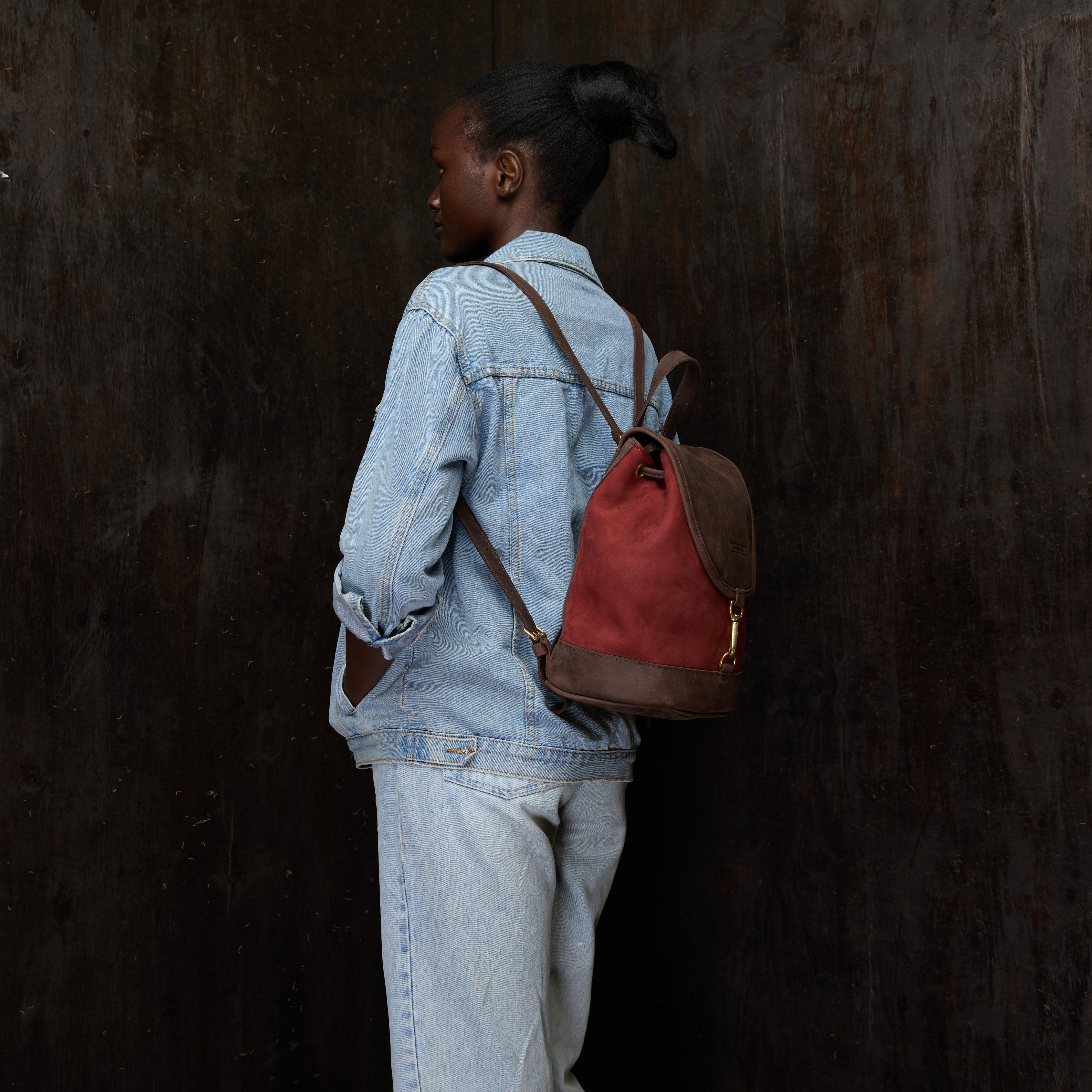 Suede Cecilia Backpack (Mocha Leather)