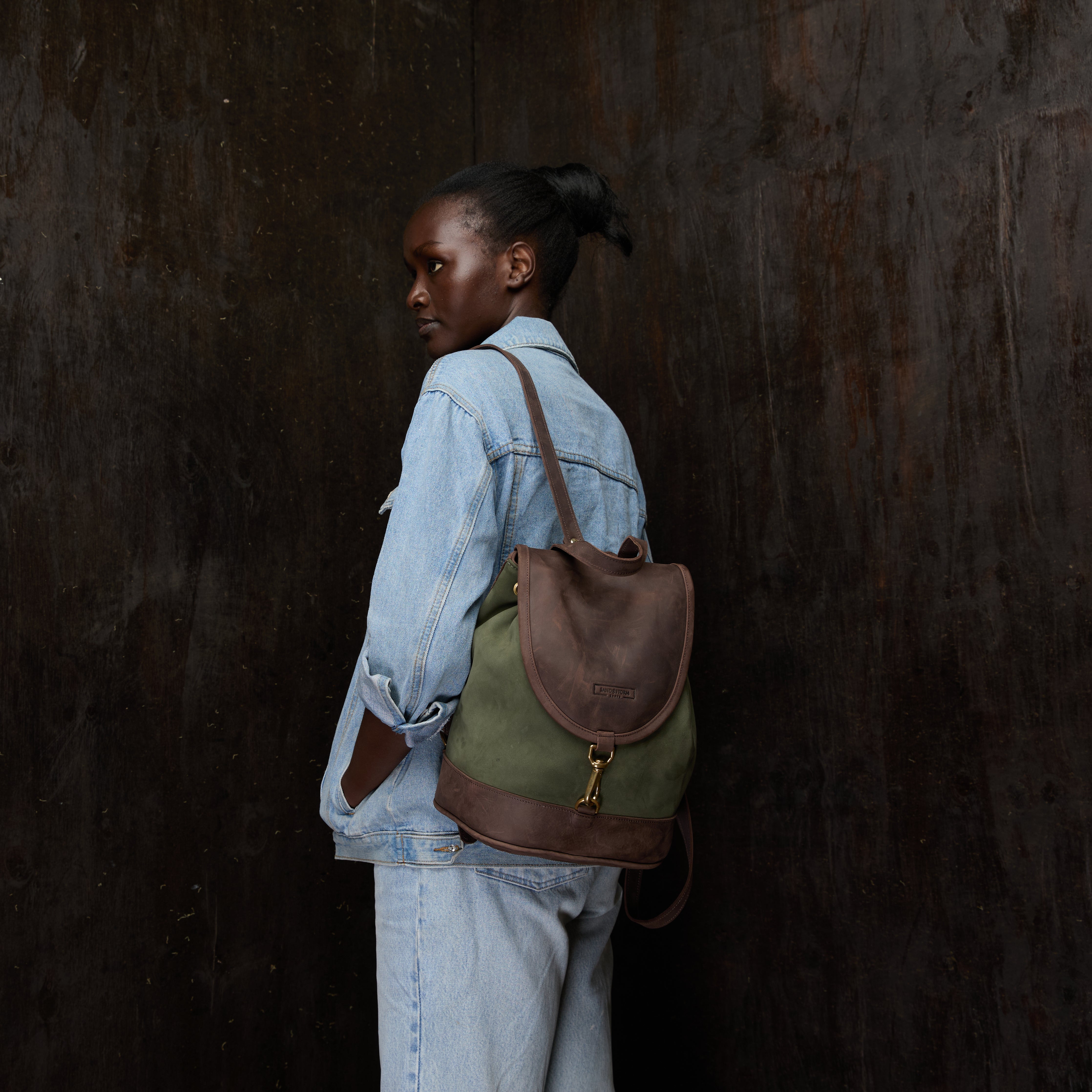 Suede Cecilia Backpack (Mocha Leather)