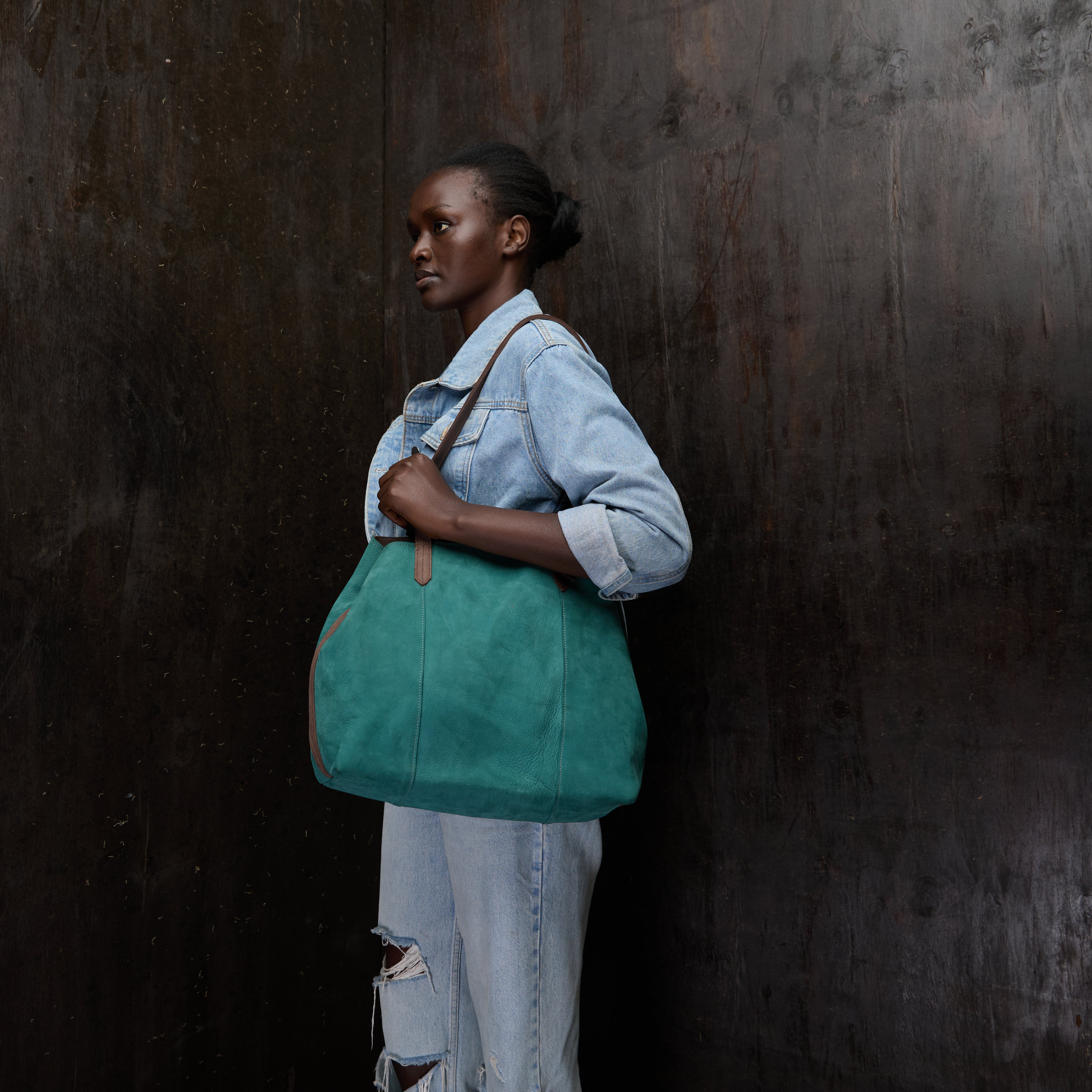 Suede Tote Plain