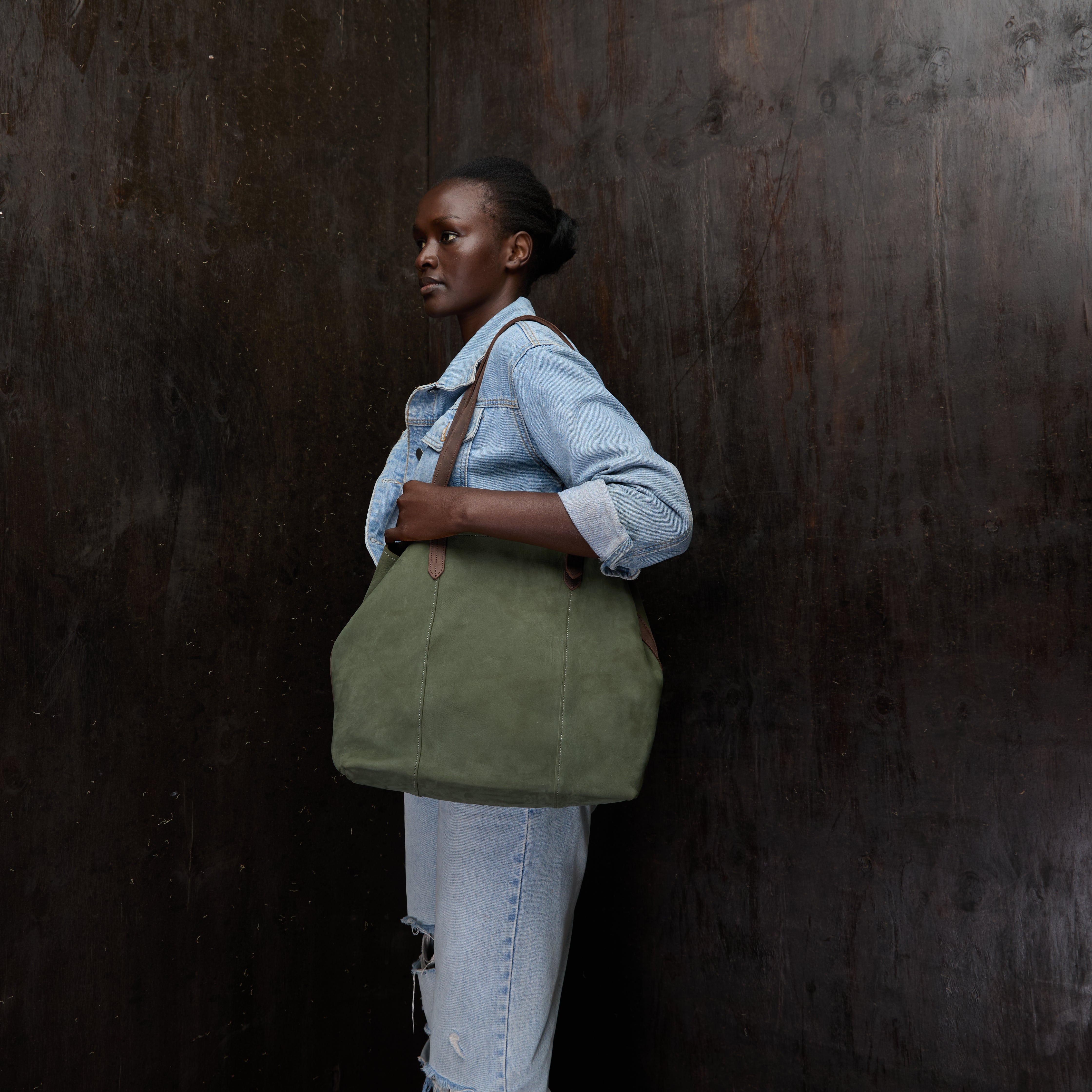Suede Tote Plain