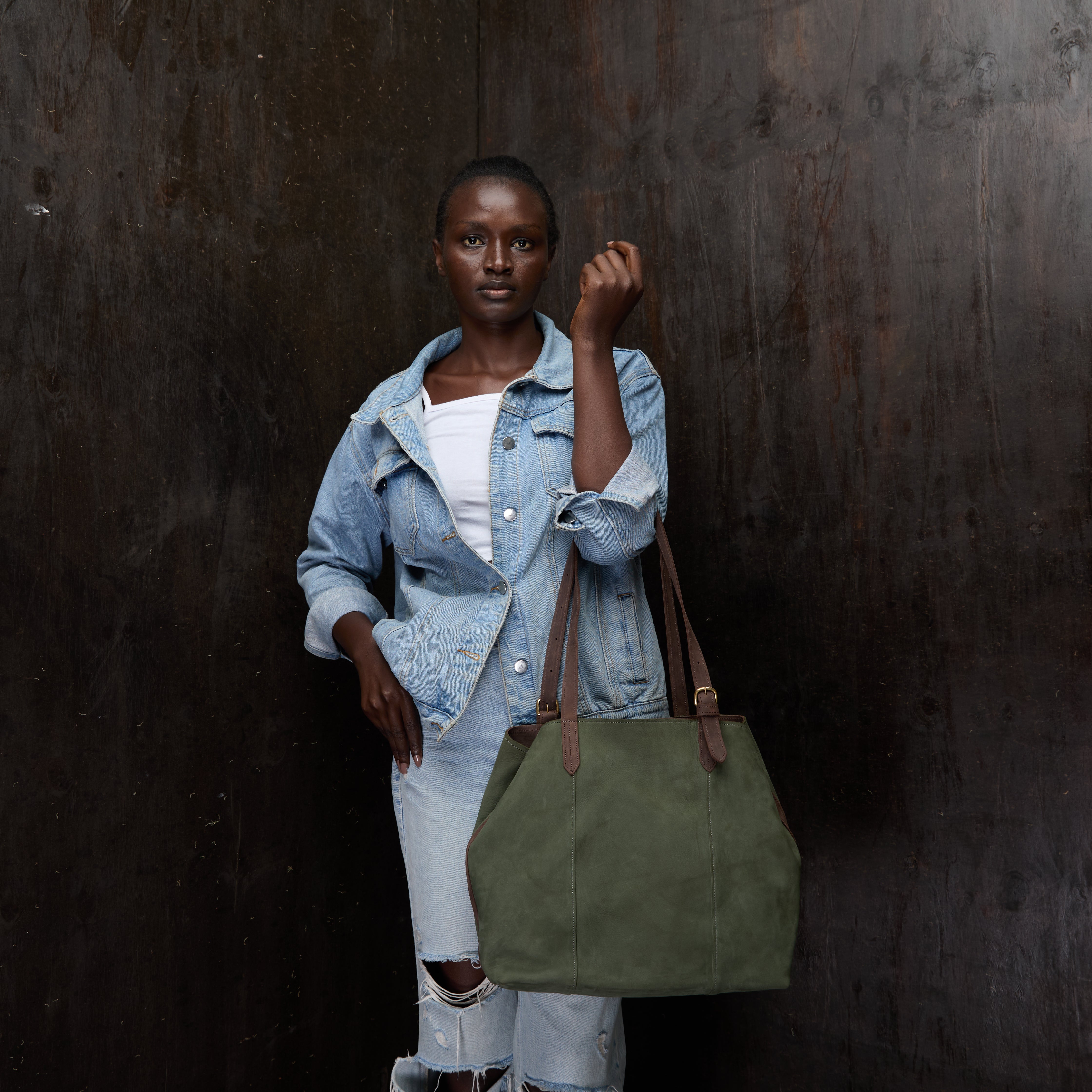 Suede Tote Plain