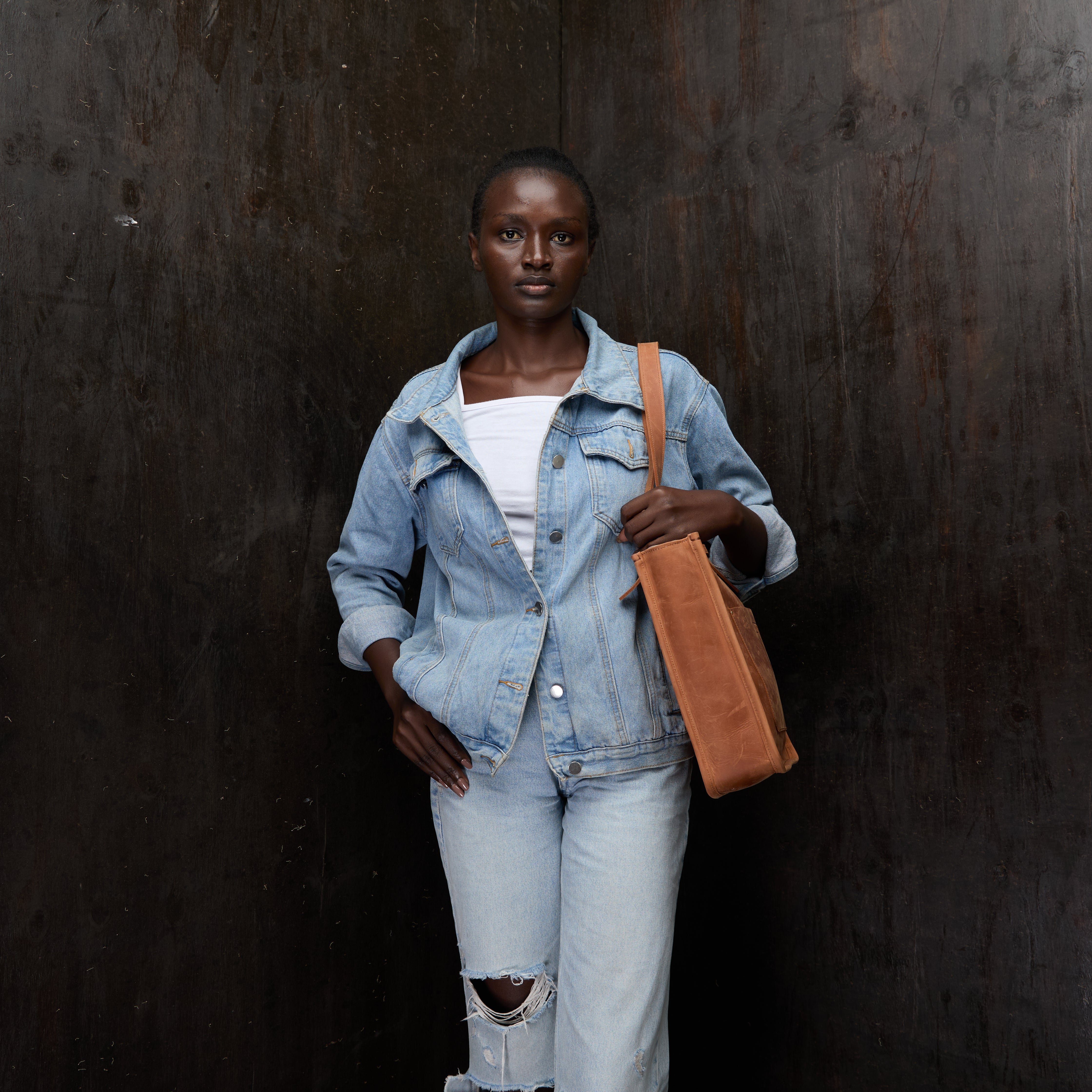 Pull-up Leather Pauline Tote