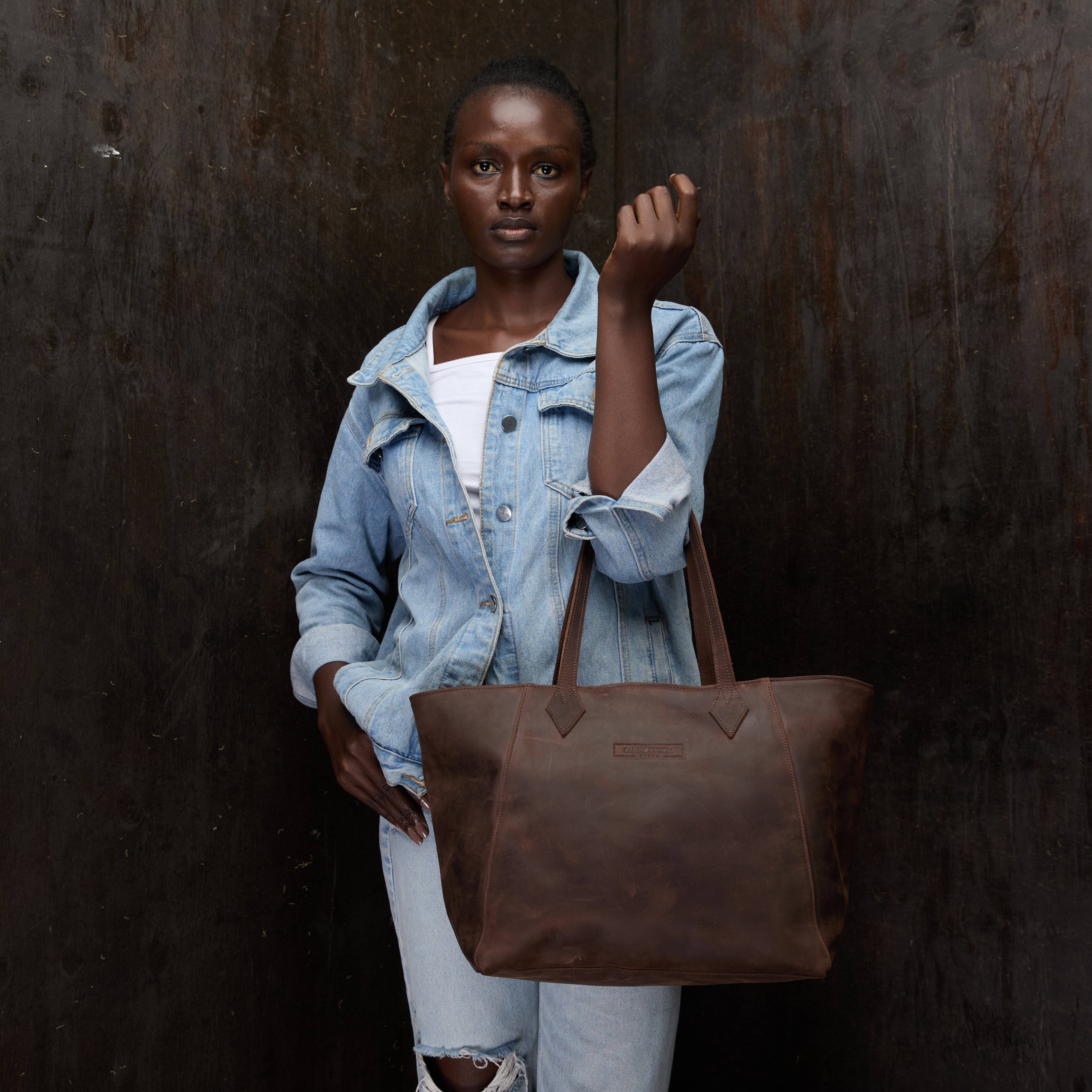 Pull-up Leather Faith tote