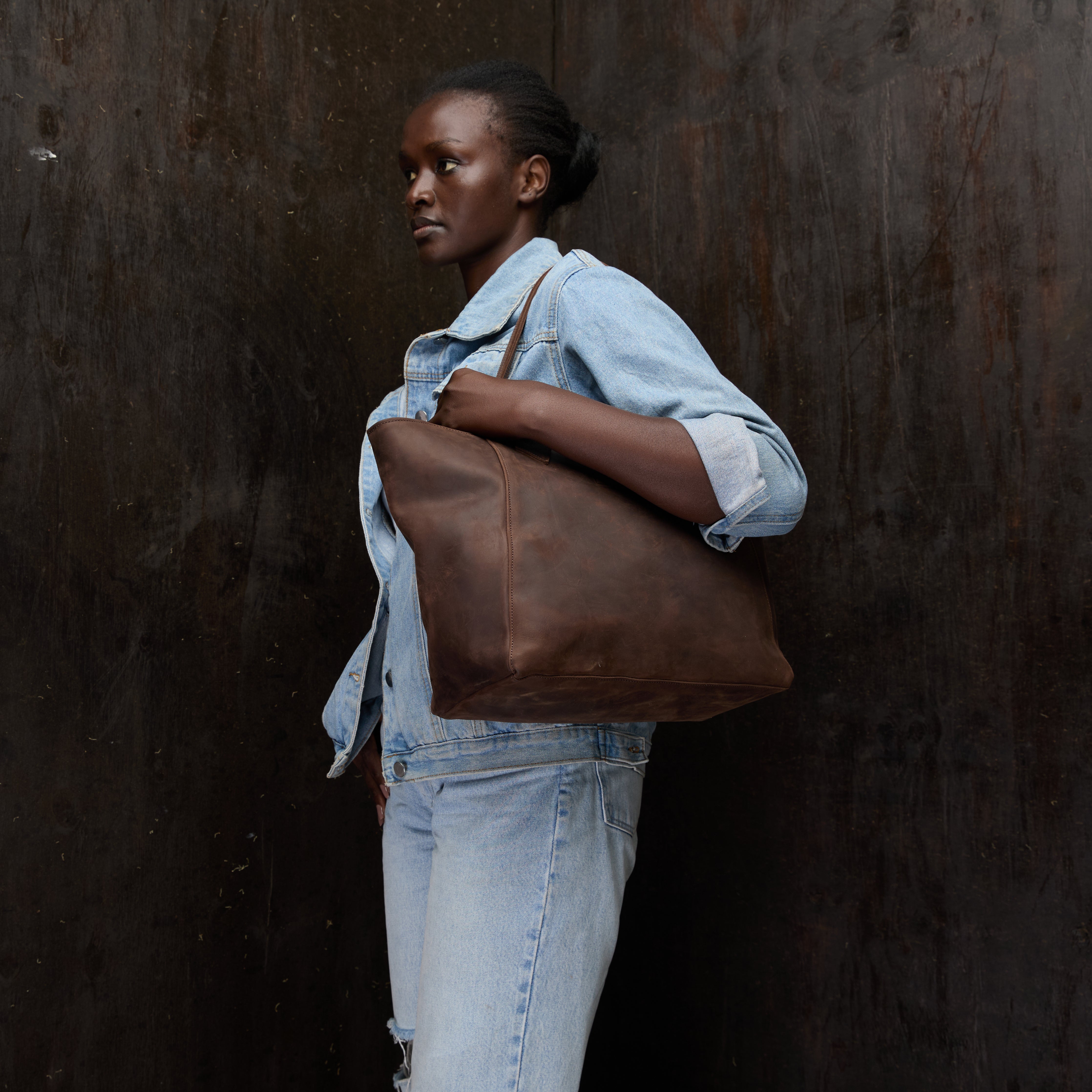 Pull-up Leather Faith tote