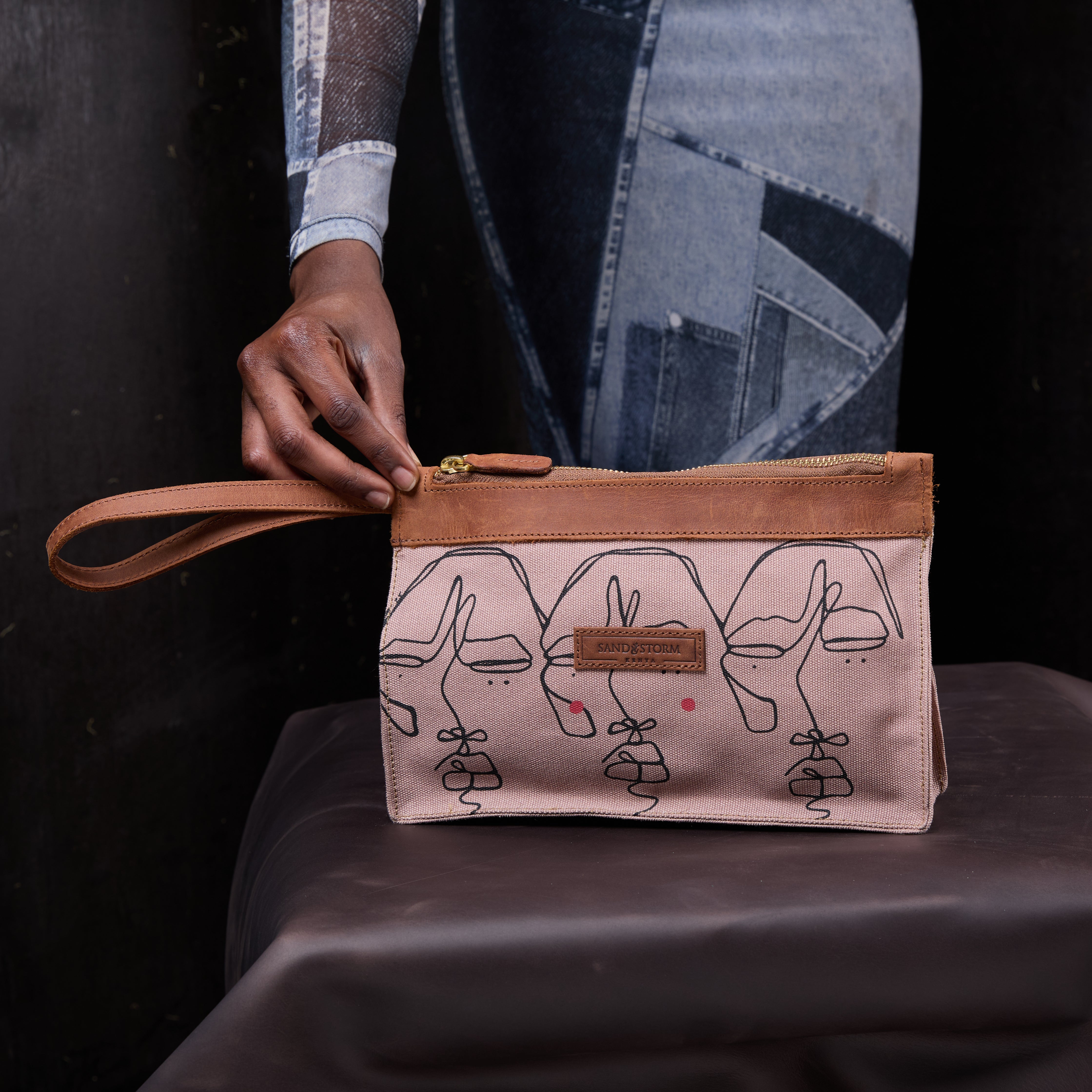 Canvas Agnes Pouch Sita Print x EndoSquared