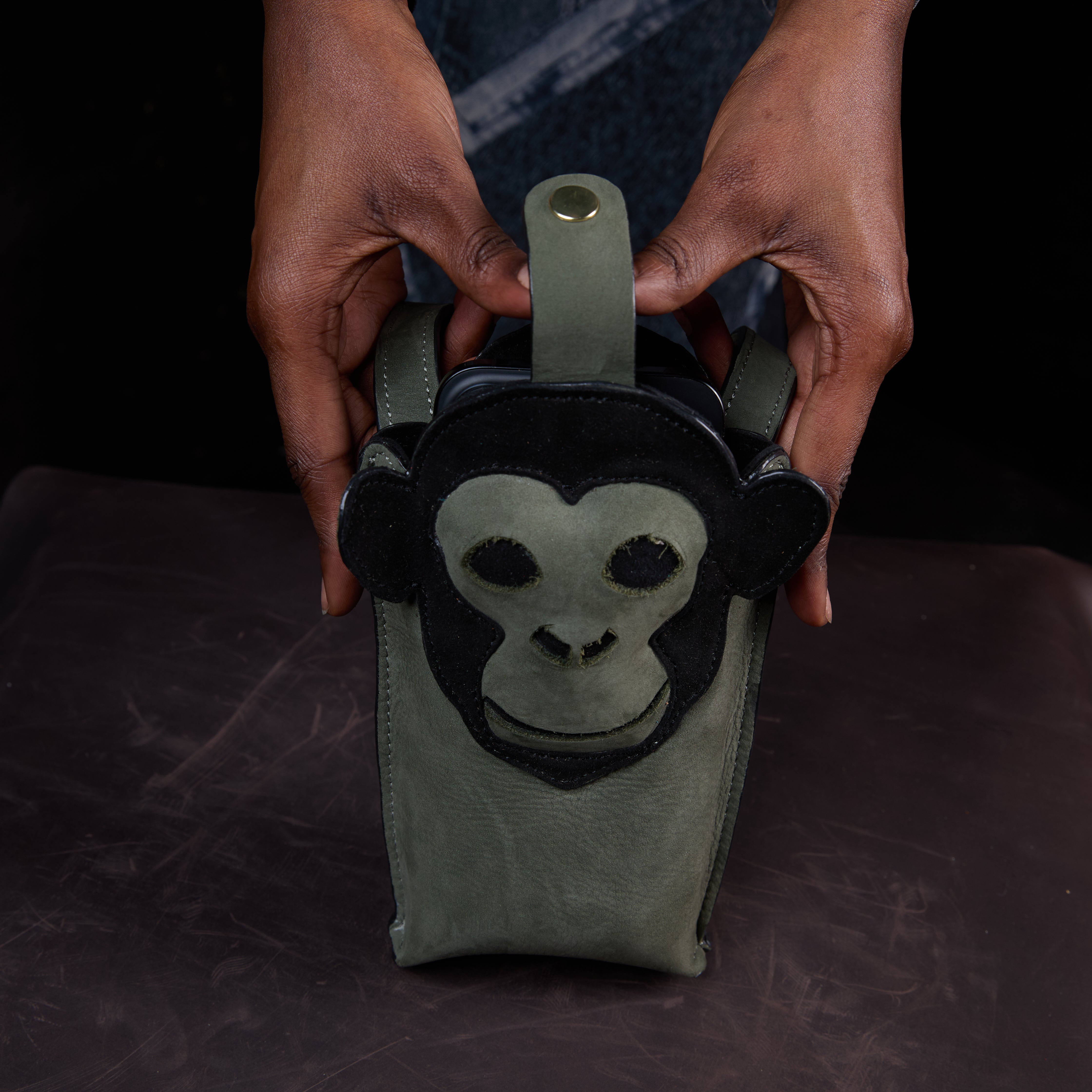 Suede Phone Purse Chimpanzee