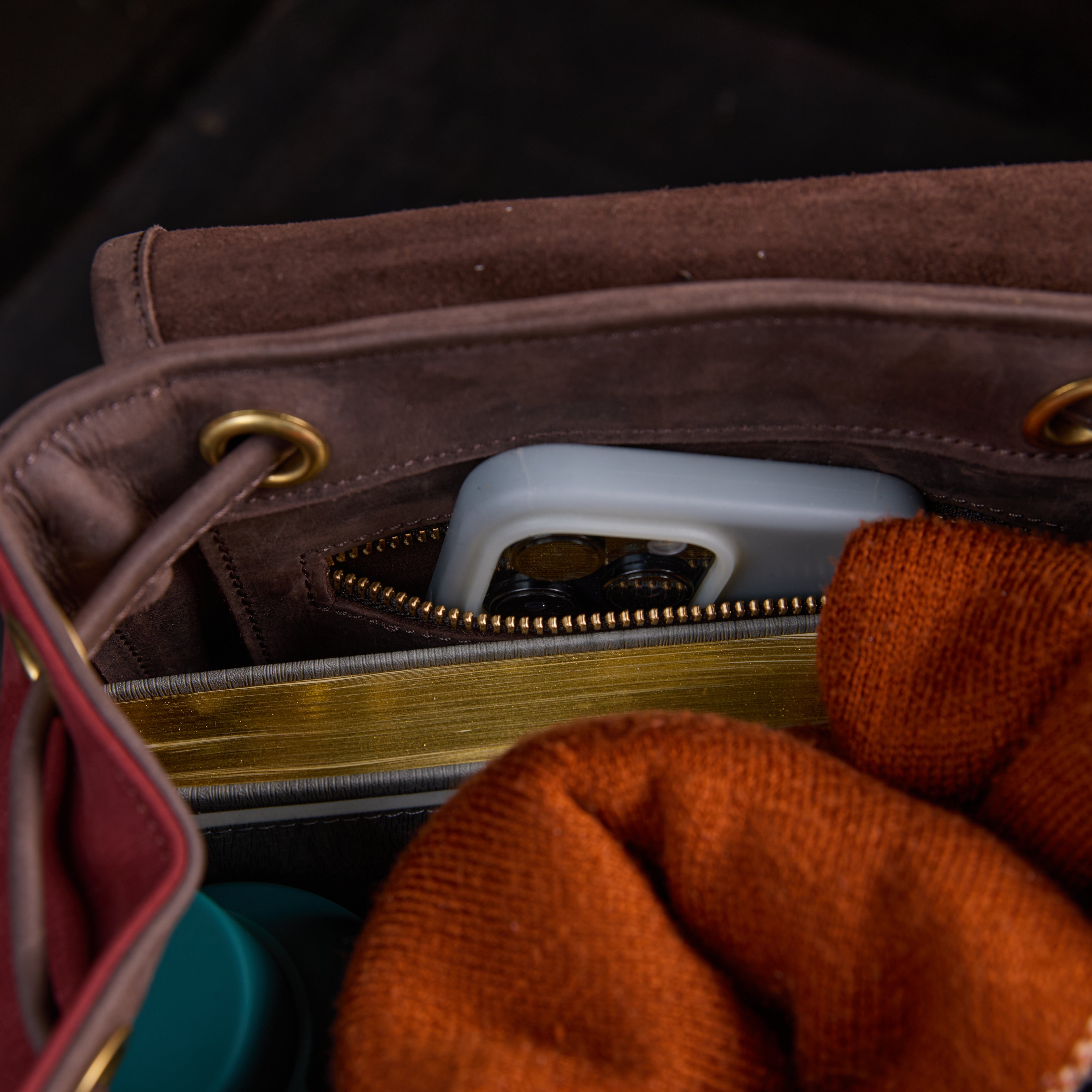 Suede Cecilia Backpack (Mocha Leather)