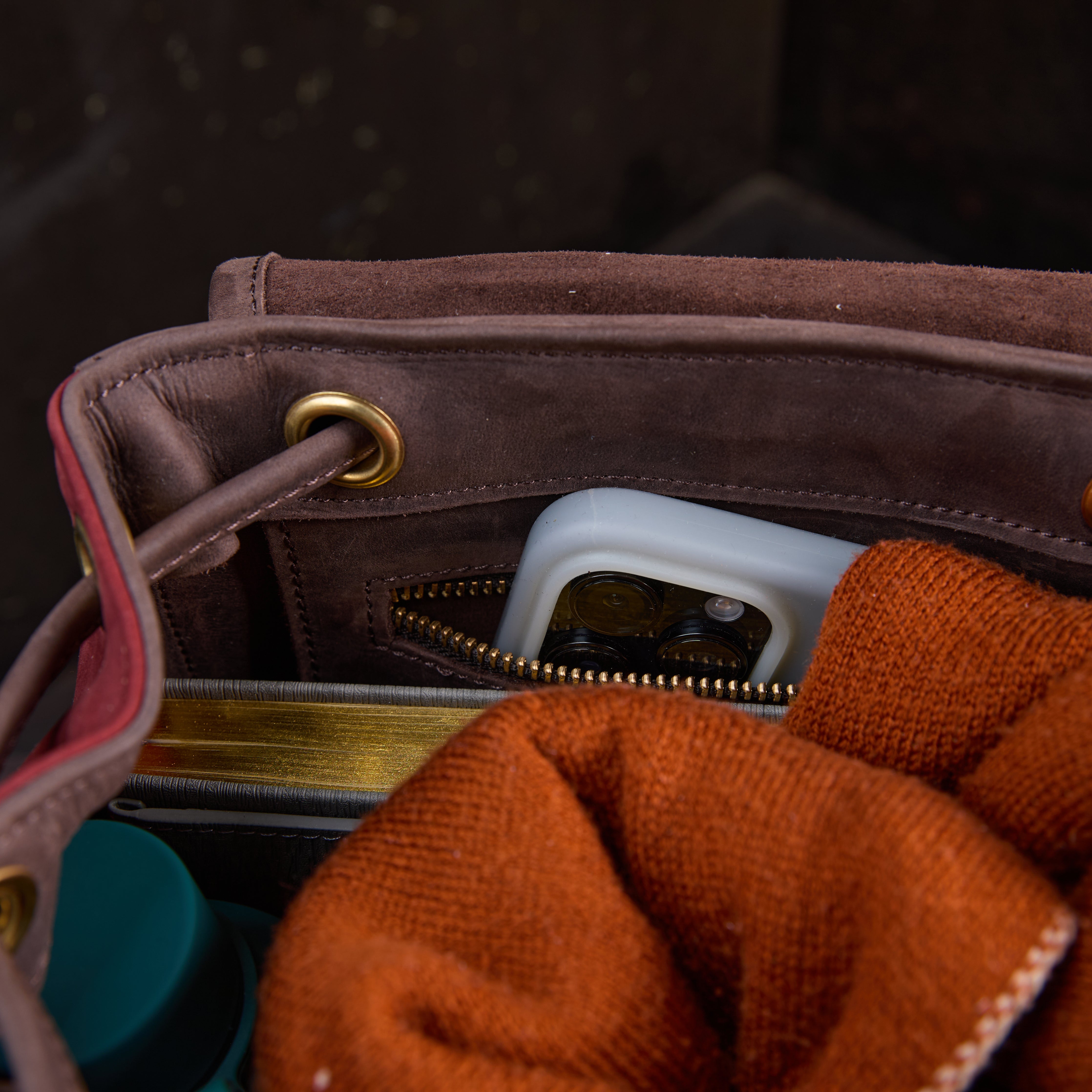 Suede Cecilia Backpack (Mocha Leather)