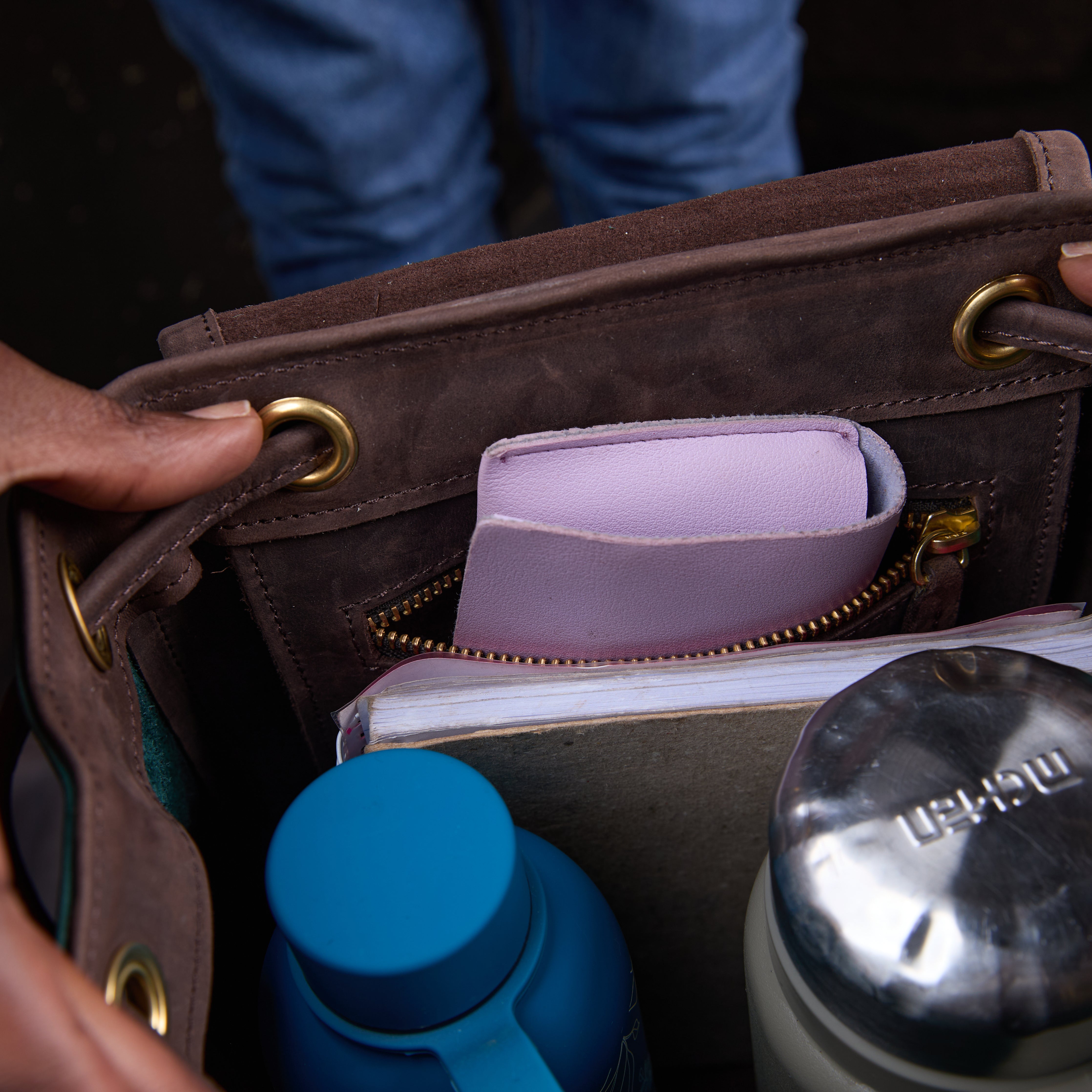 Suede Cecilia Backpack (Mocha Leather)