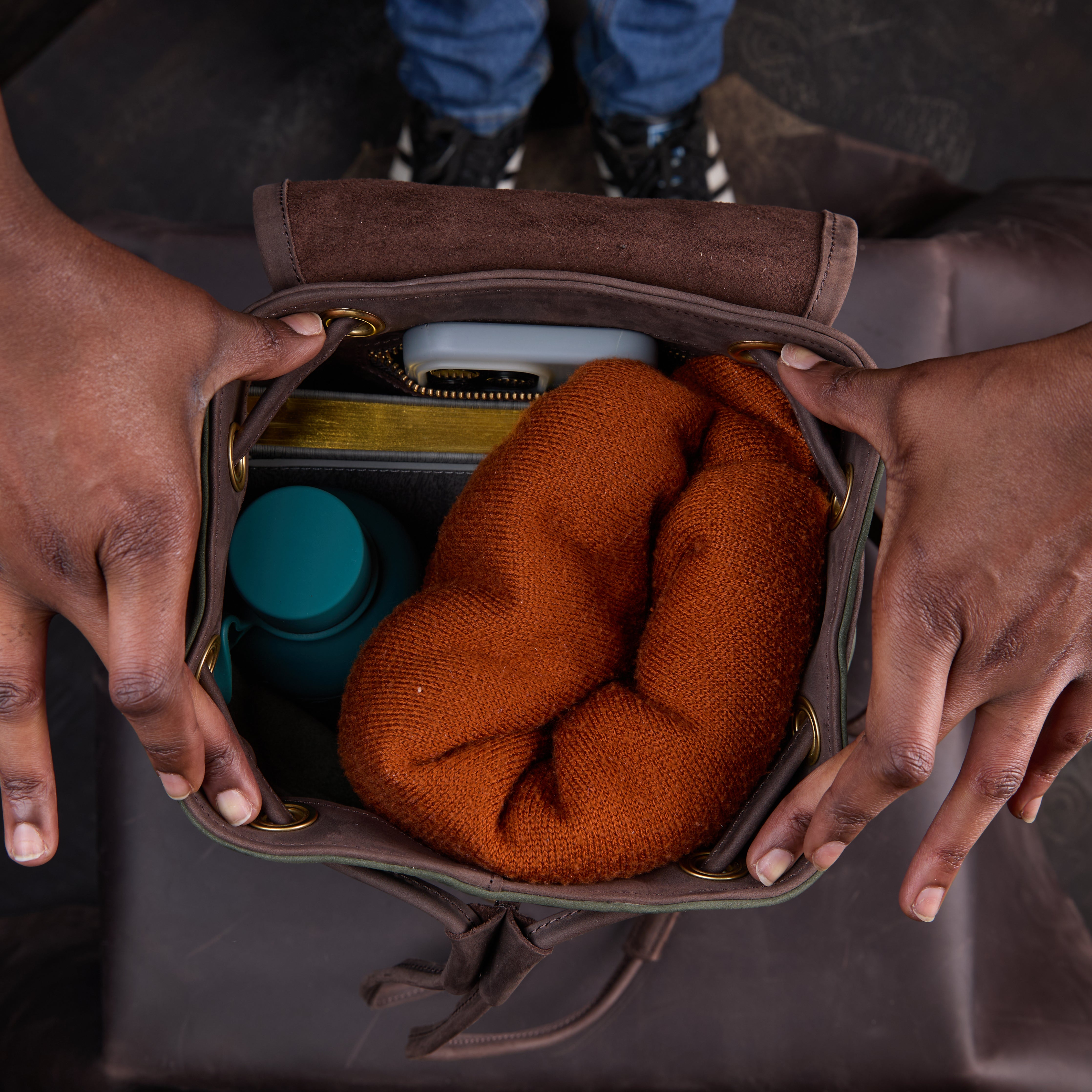 Suede Cecilia Backpack (Mocha Leather)