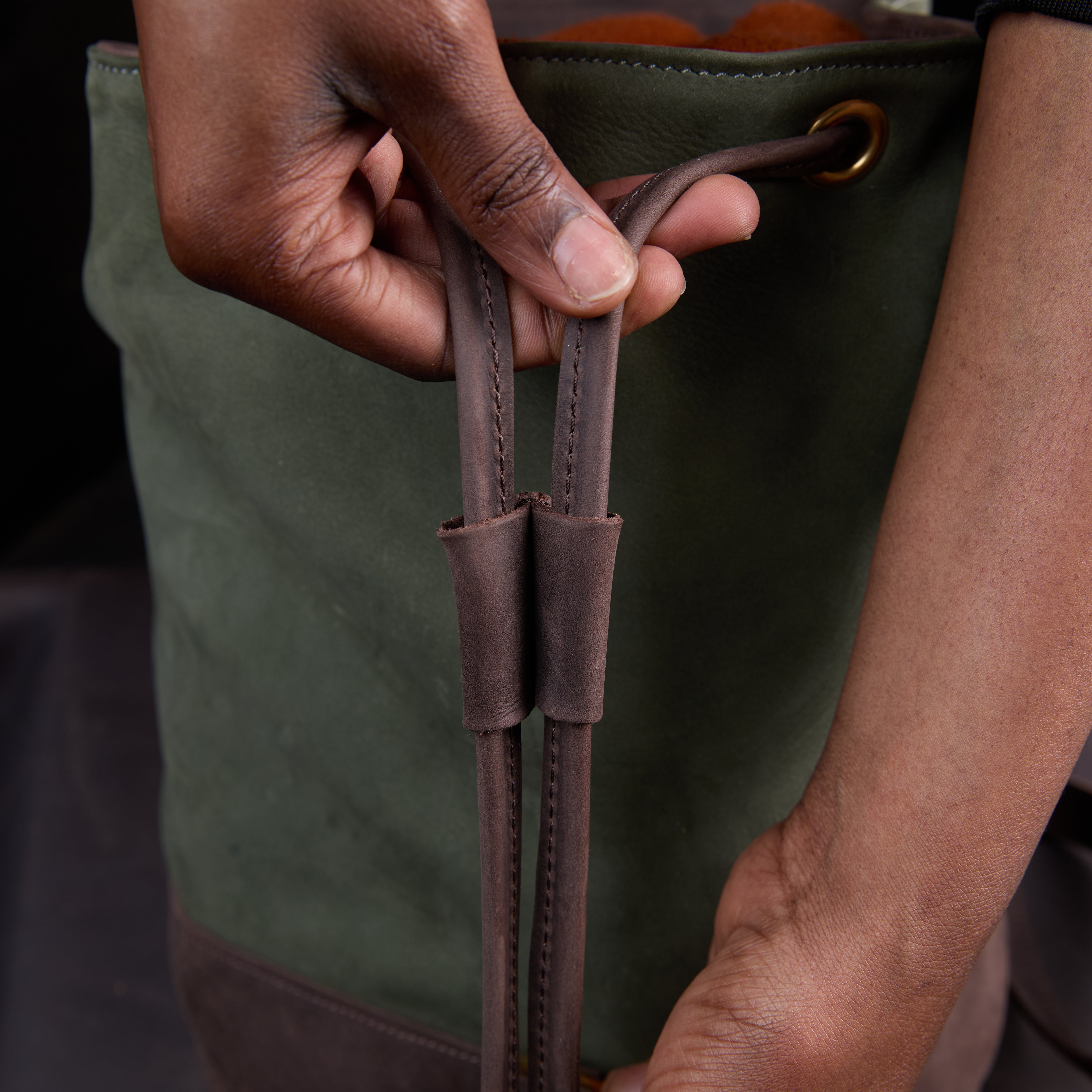 Suede Cecilia Backpack (Mocha Leather)