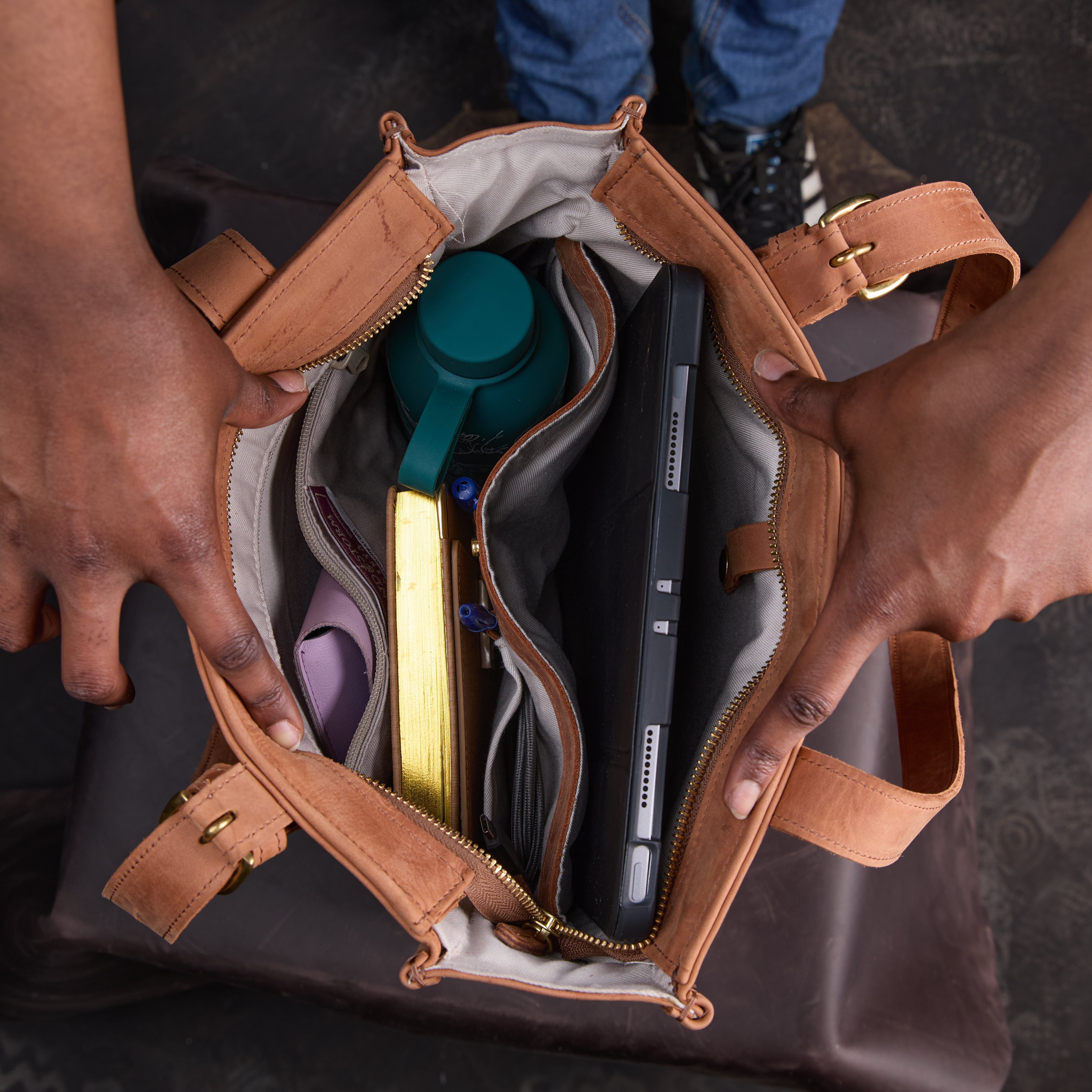 Pull-up Leather Pauline Tote