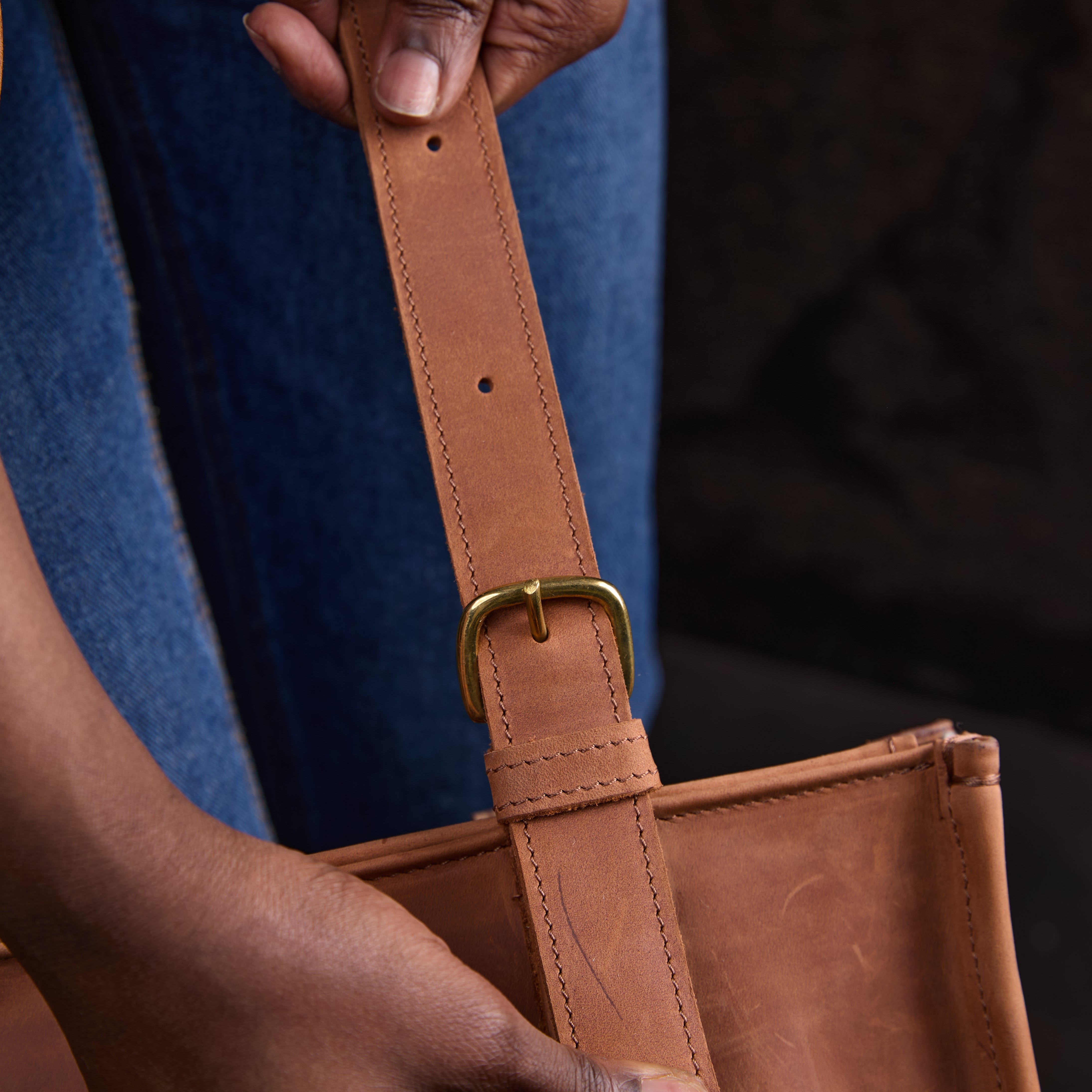 Pull-up Leather Pauline Tote