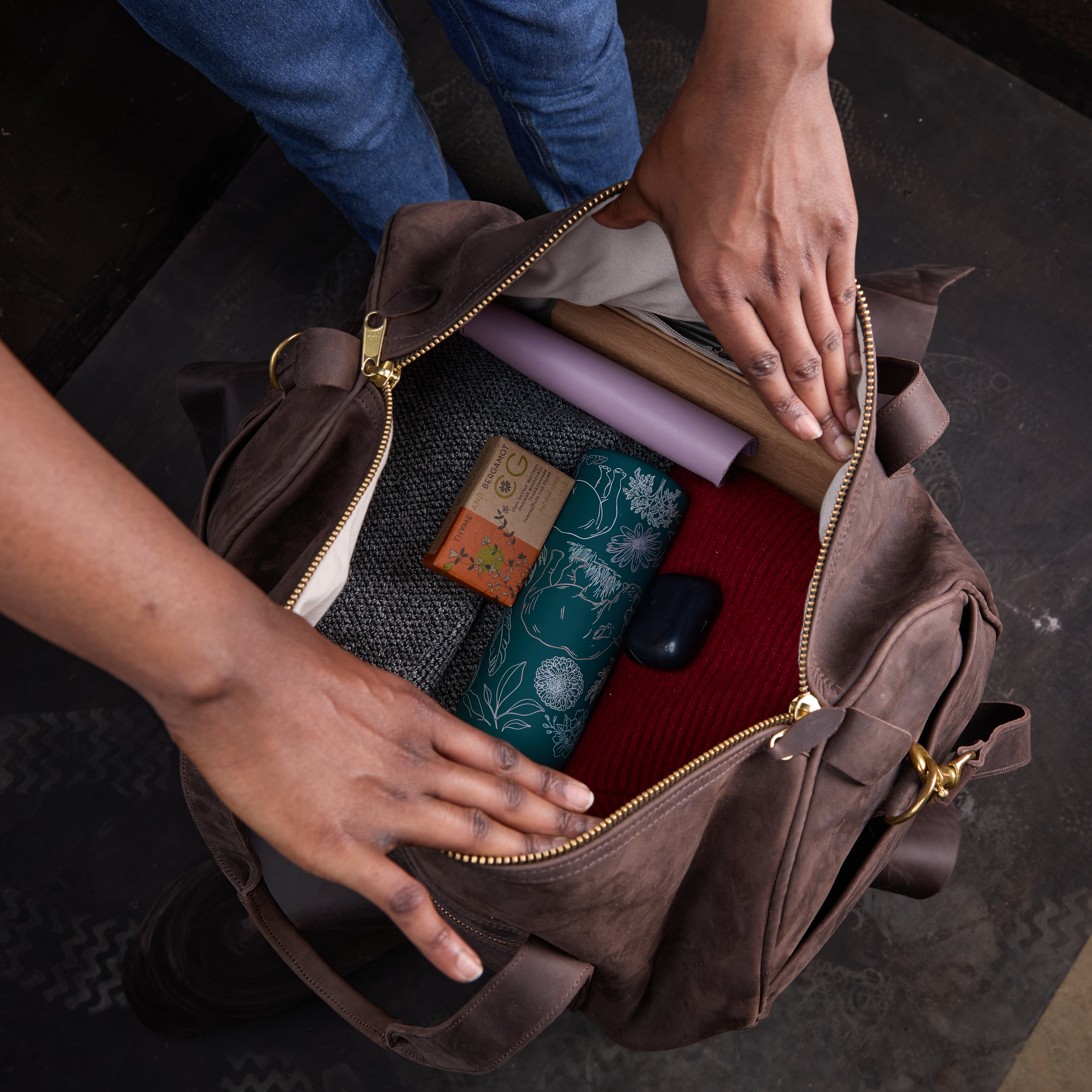 Pull-up Leather Explorer Duffle