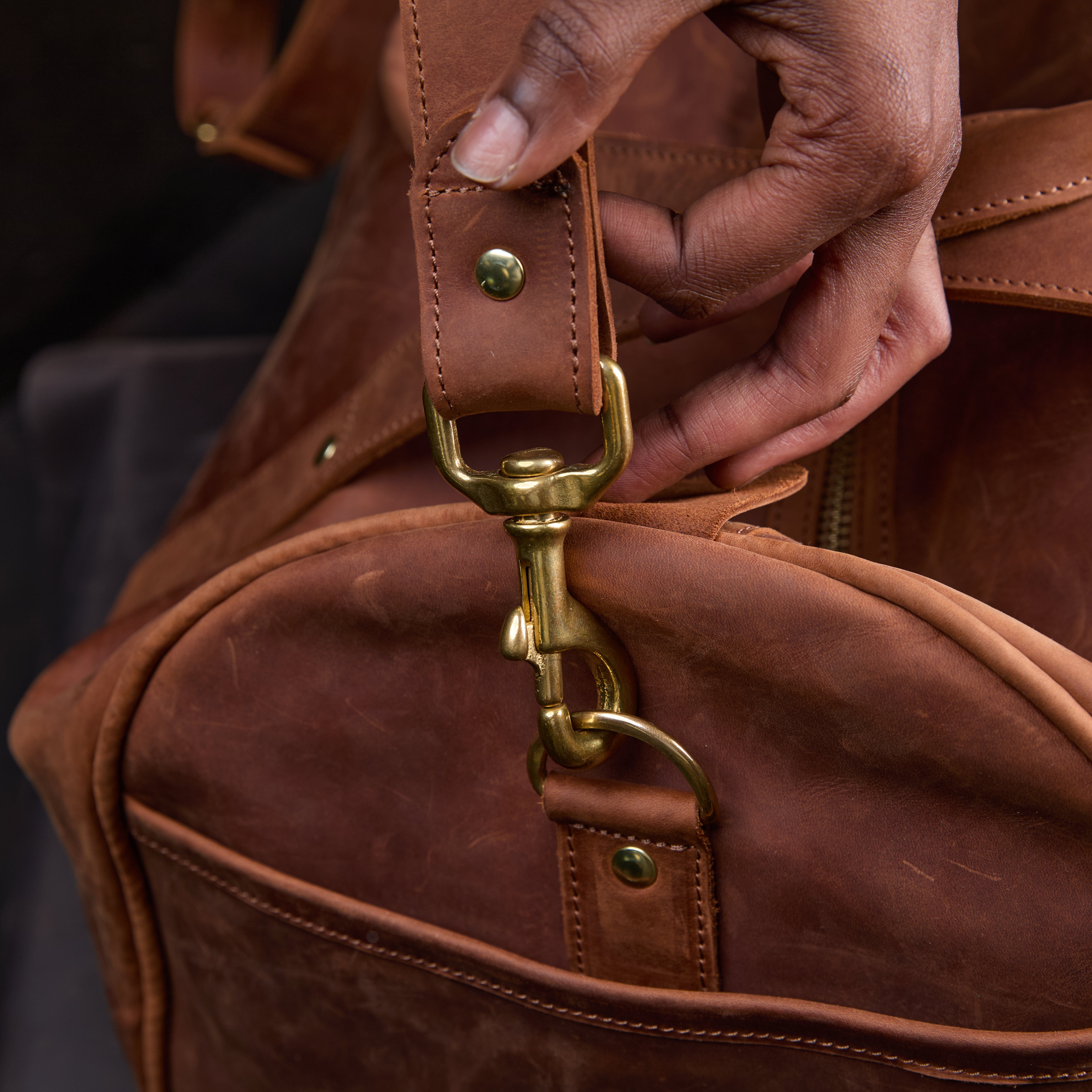 Pull-up Leather Explorer Duffle