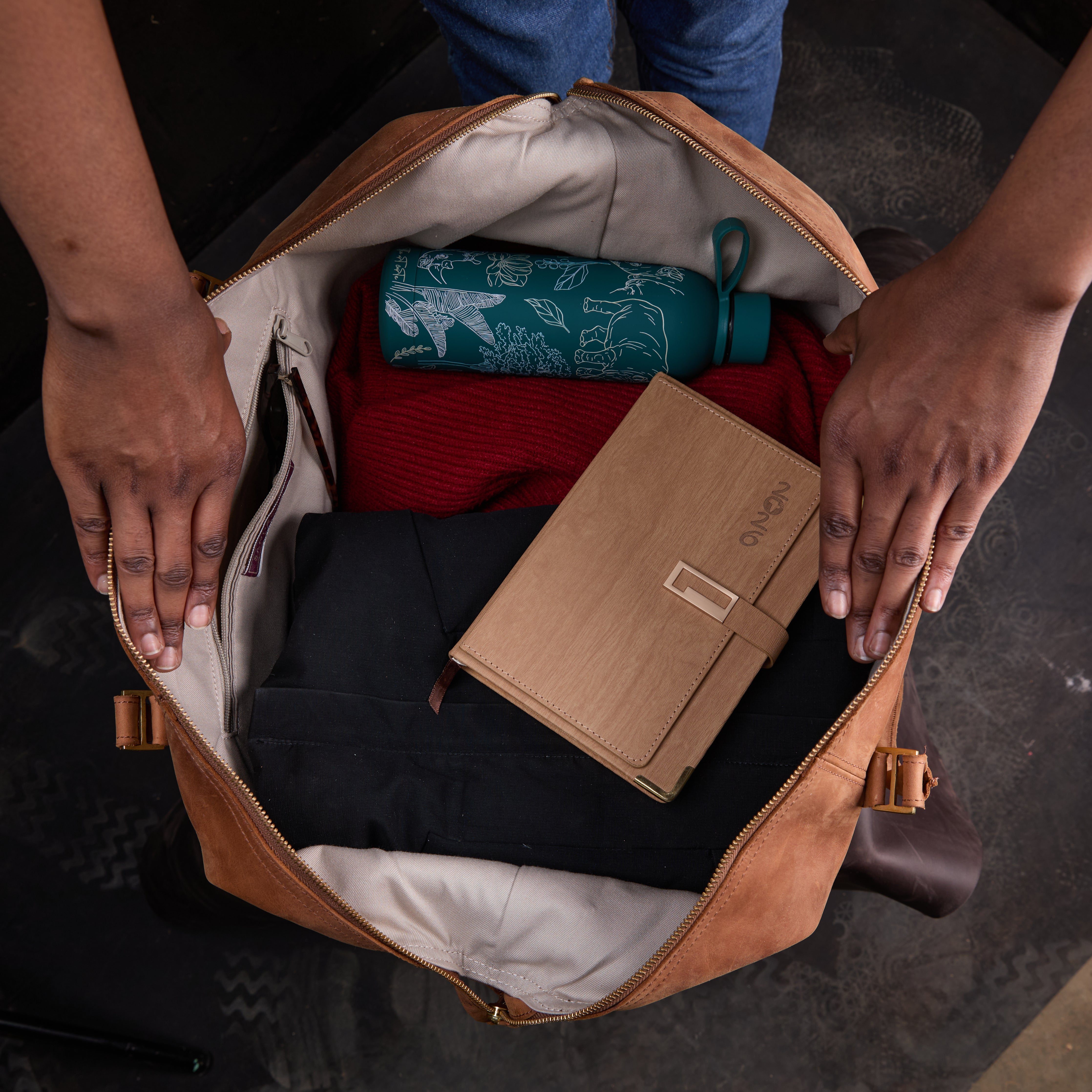 Pull-up Leather Judith Weekender