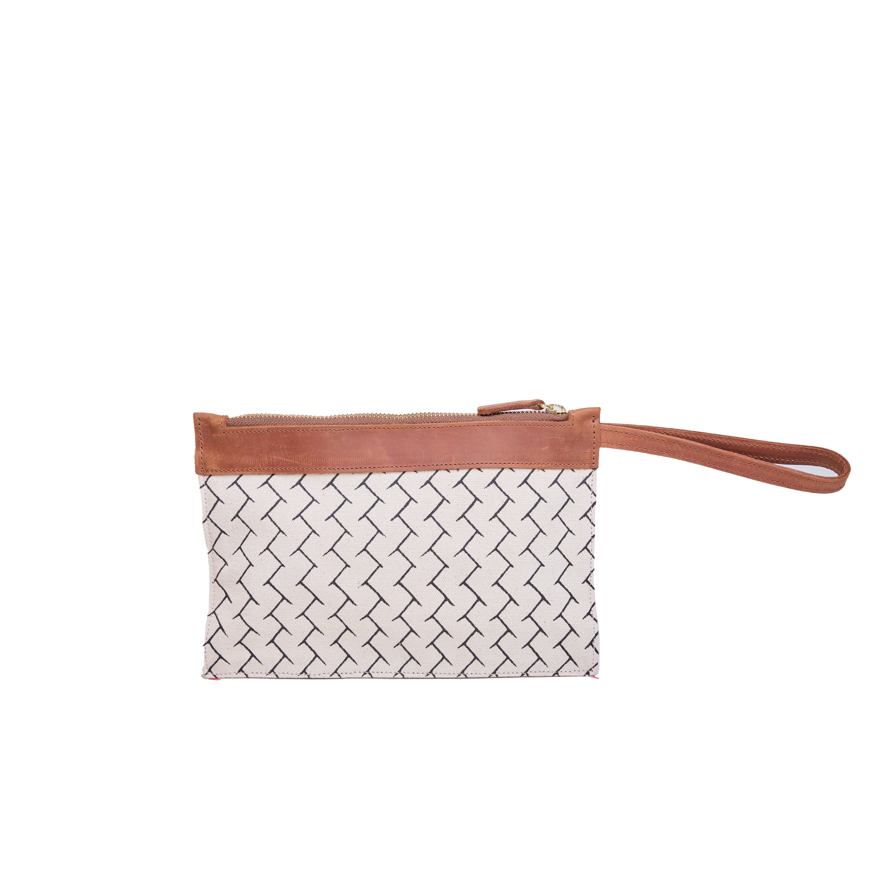 Canvas Agnes Woven Print Pouch