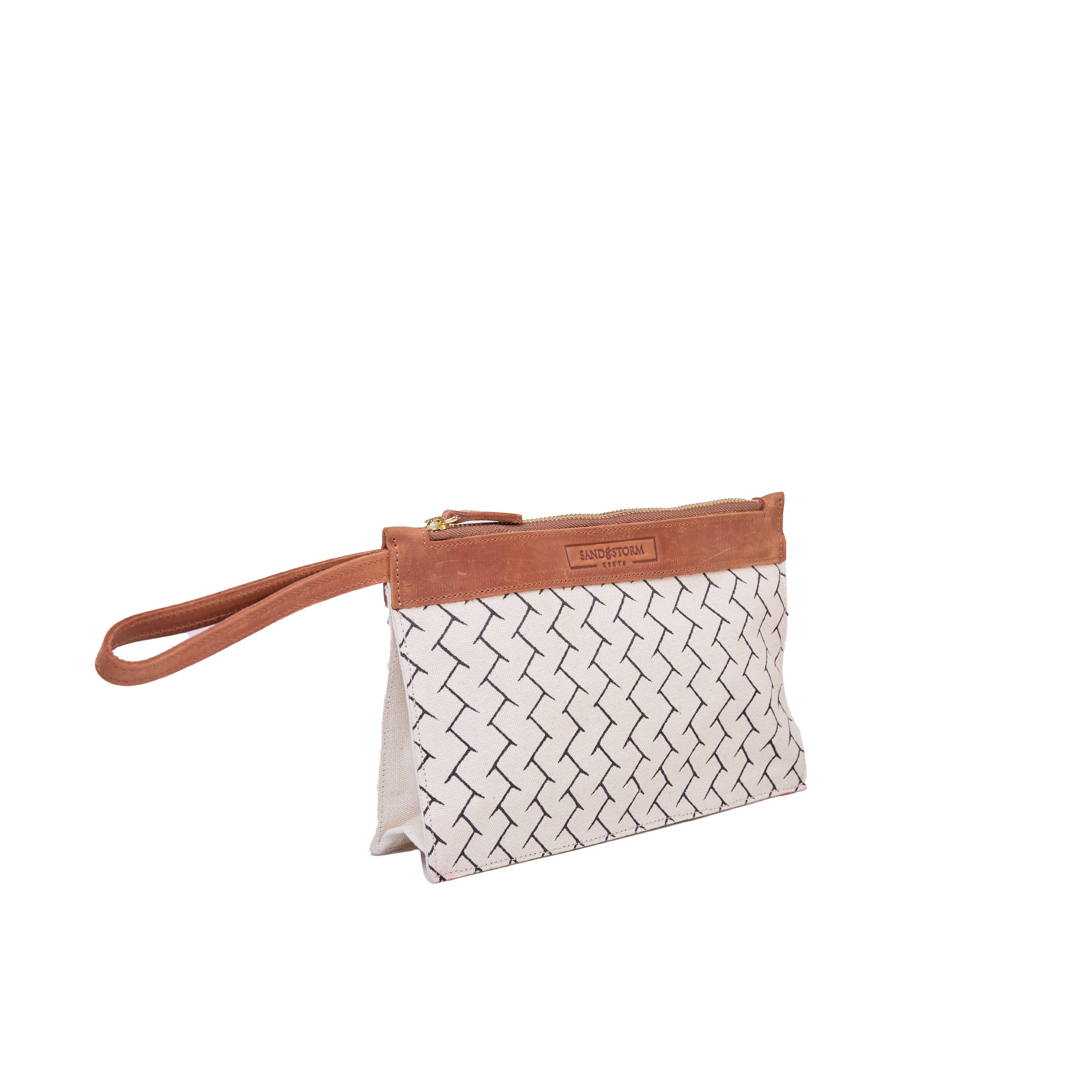 Canvas Agnes Woven Print Pouch