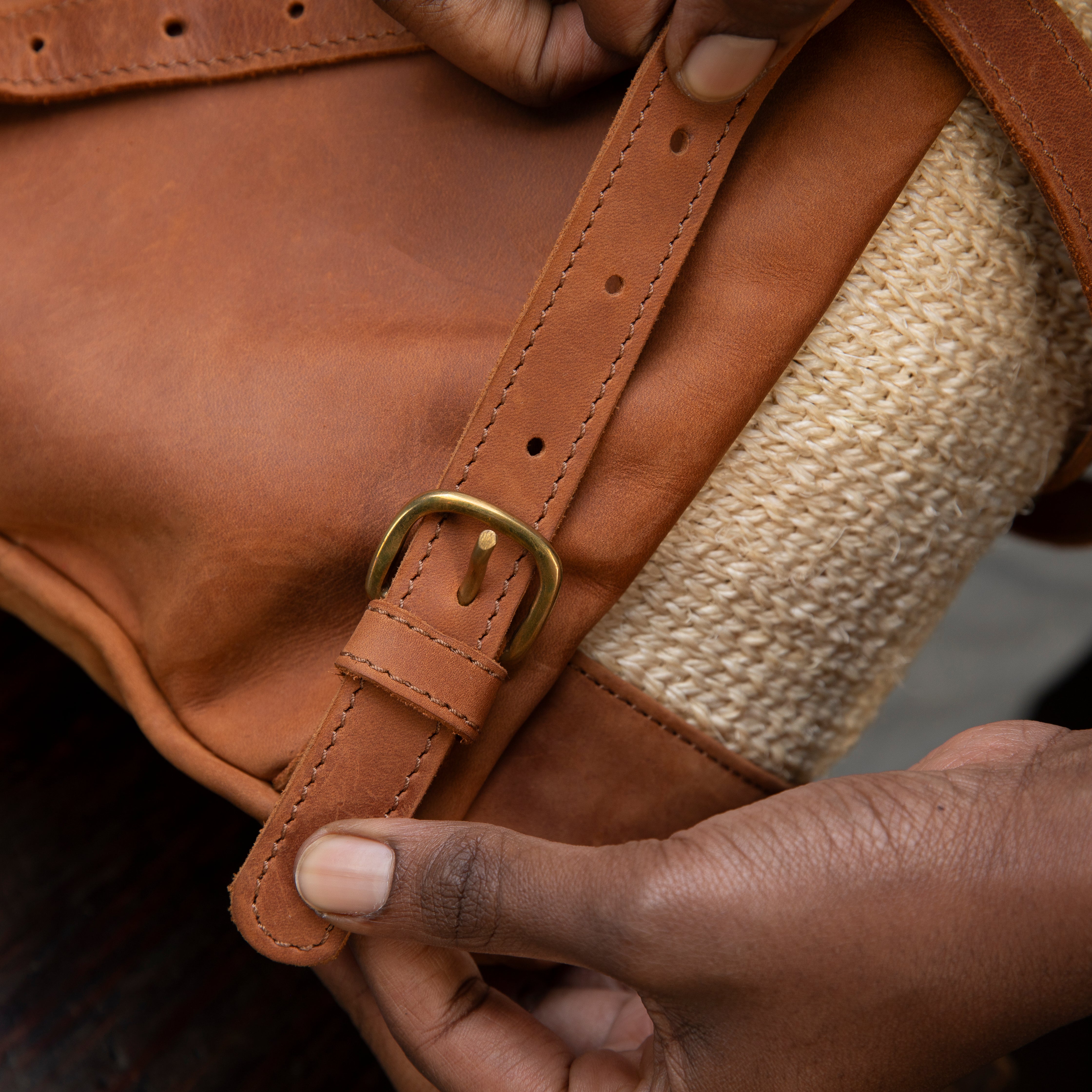 Sisal Woven Cecilia Backpack