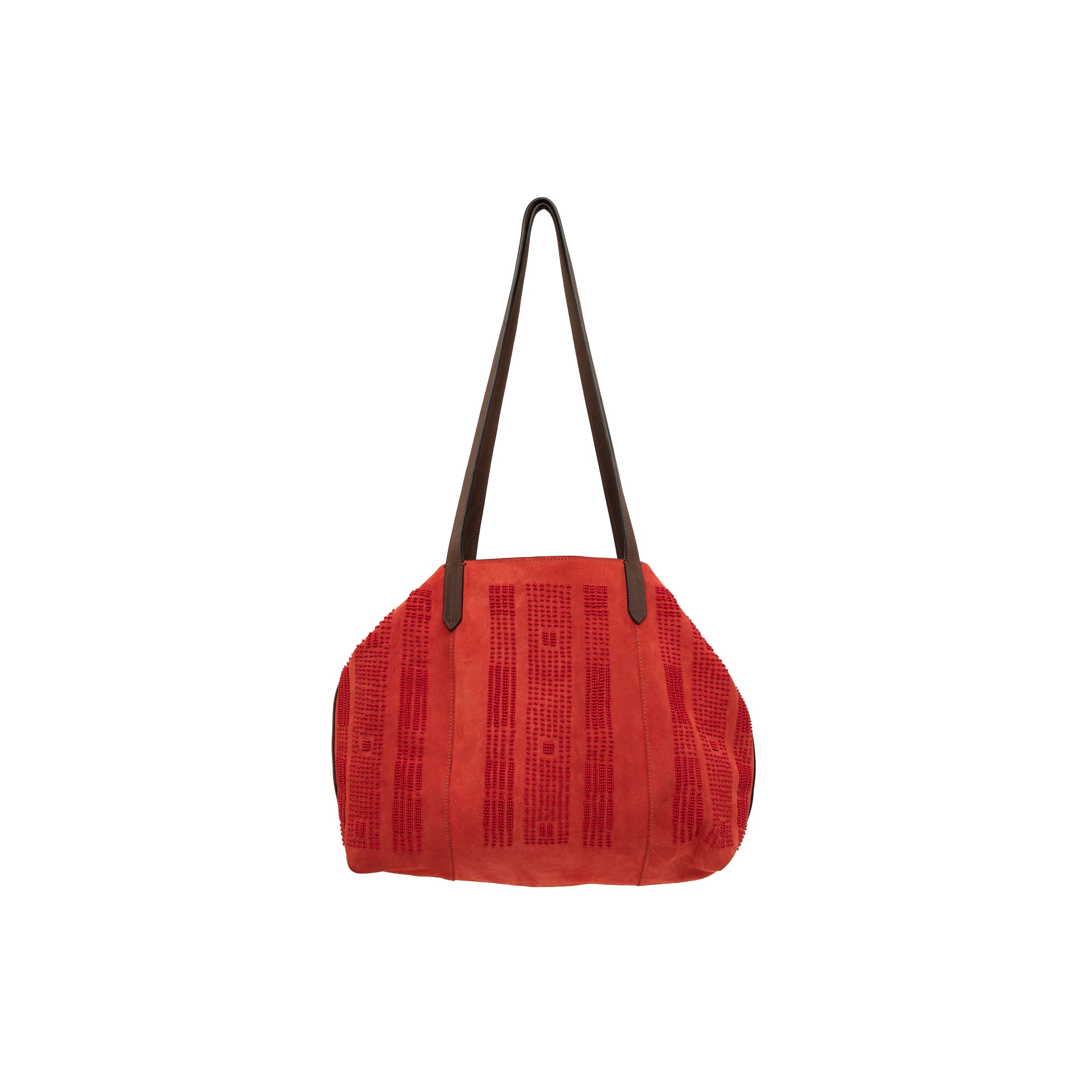 Red suede tote discount bag