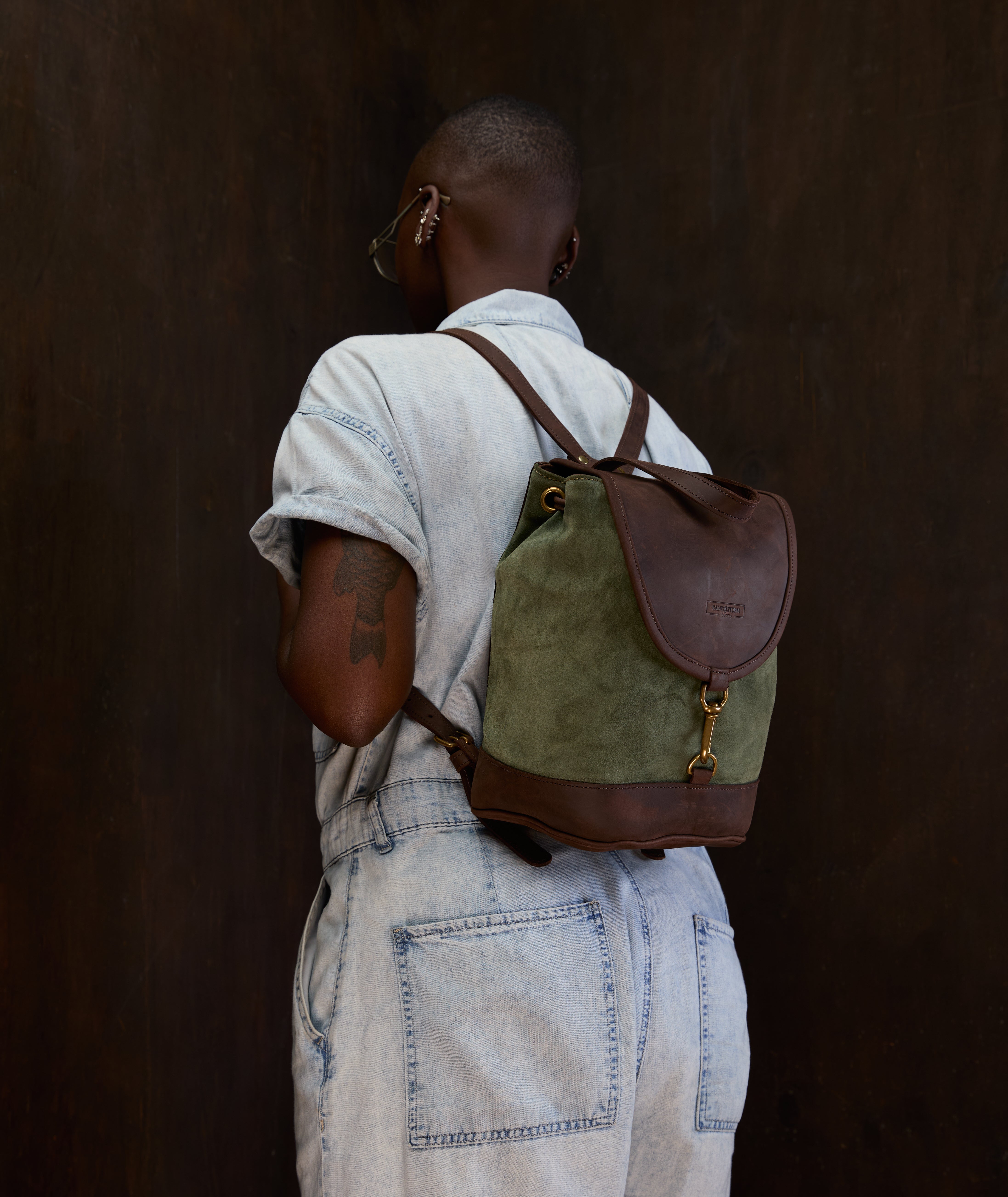 Suede Cecilia Backpack (Mocha Leather)