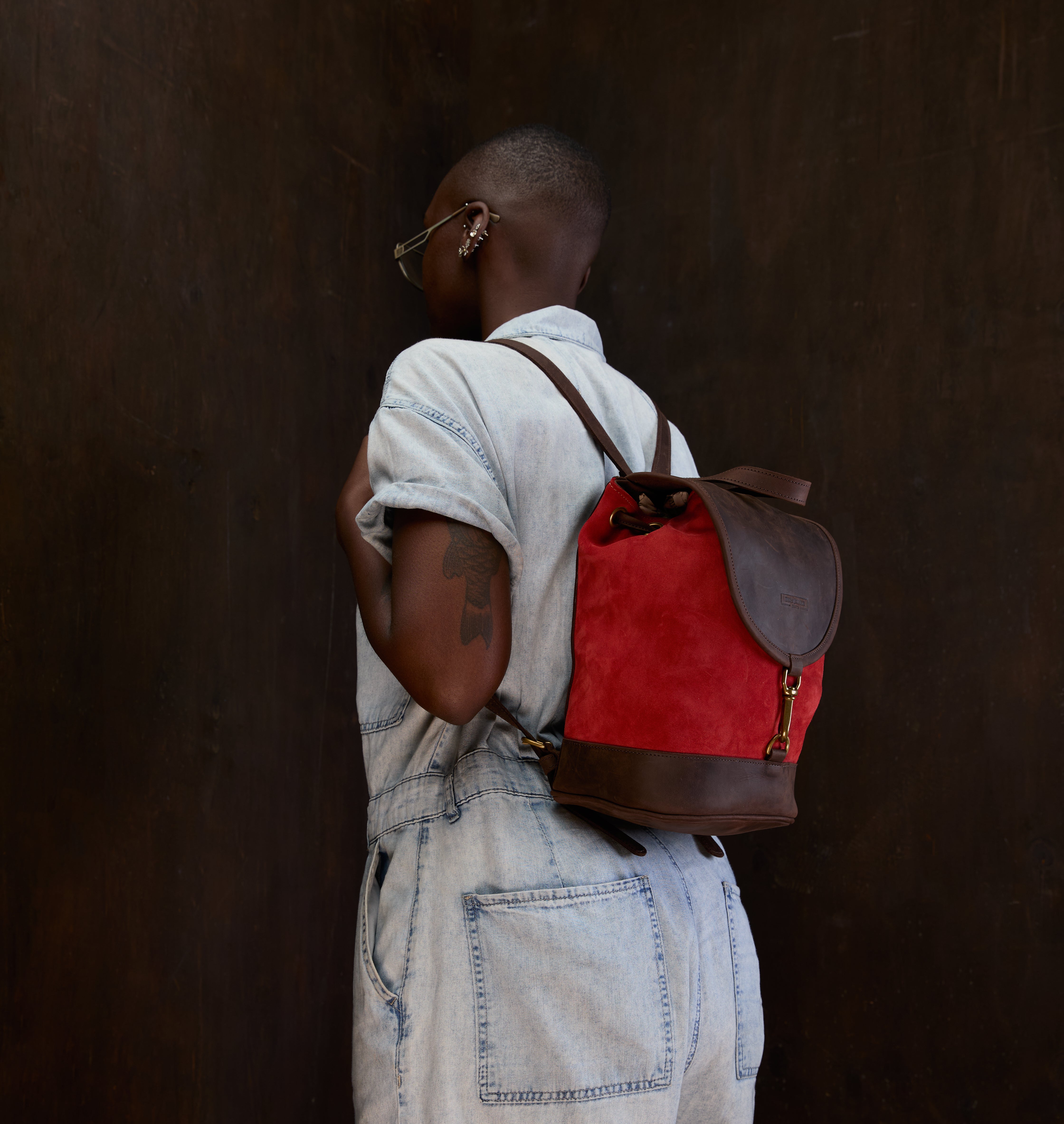 Suede Cecilia Backpack (Mocha Leather)