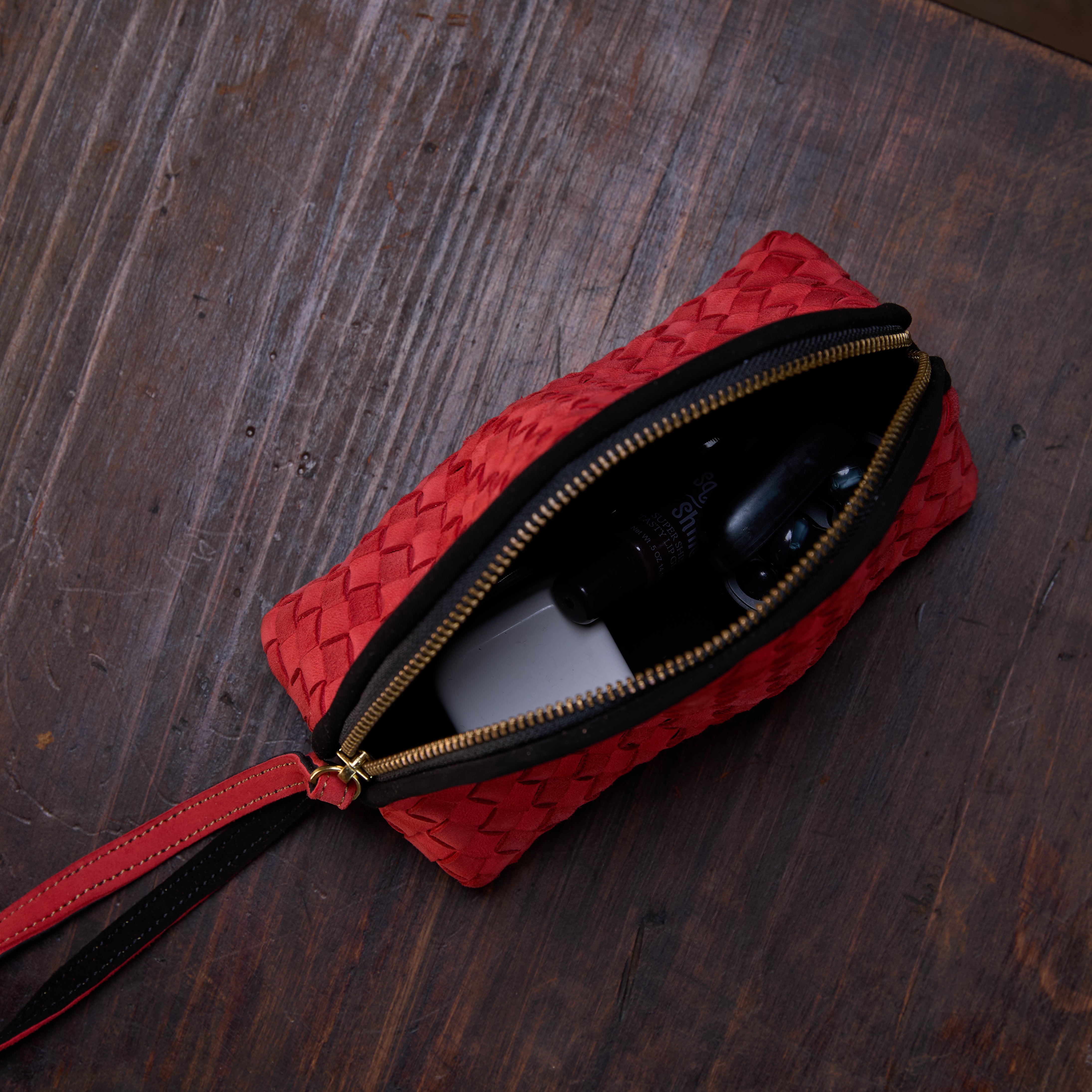 Suede Boat Purse (Woven)