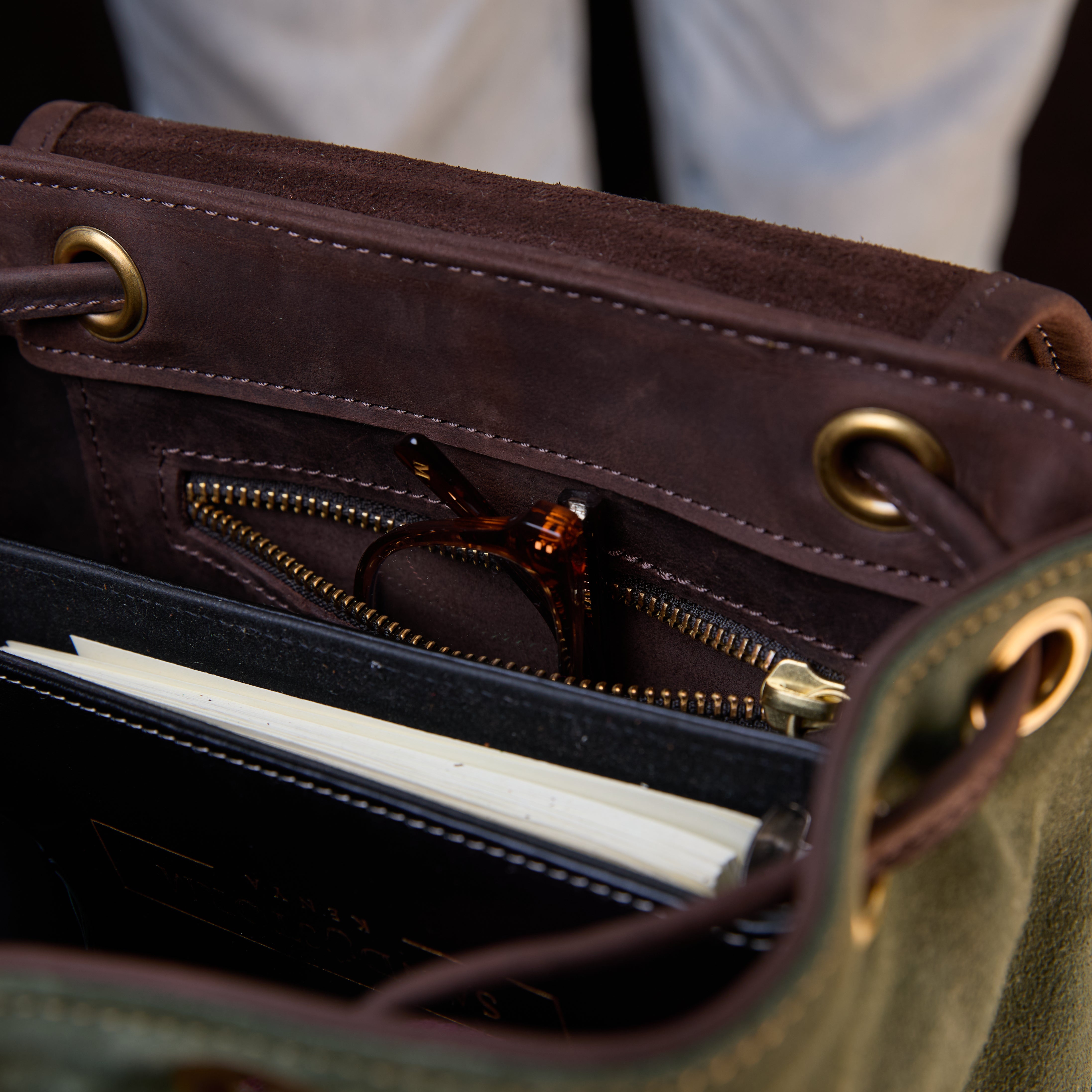 Suede Cecilia Backpack (Mocha Leather)