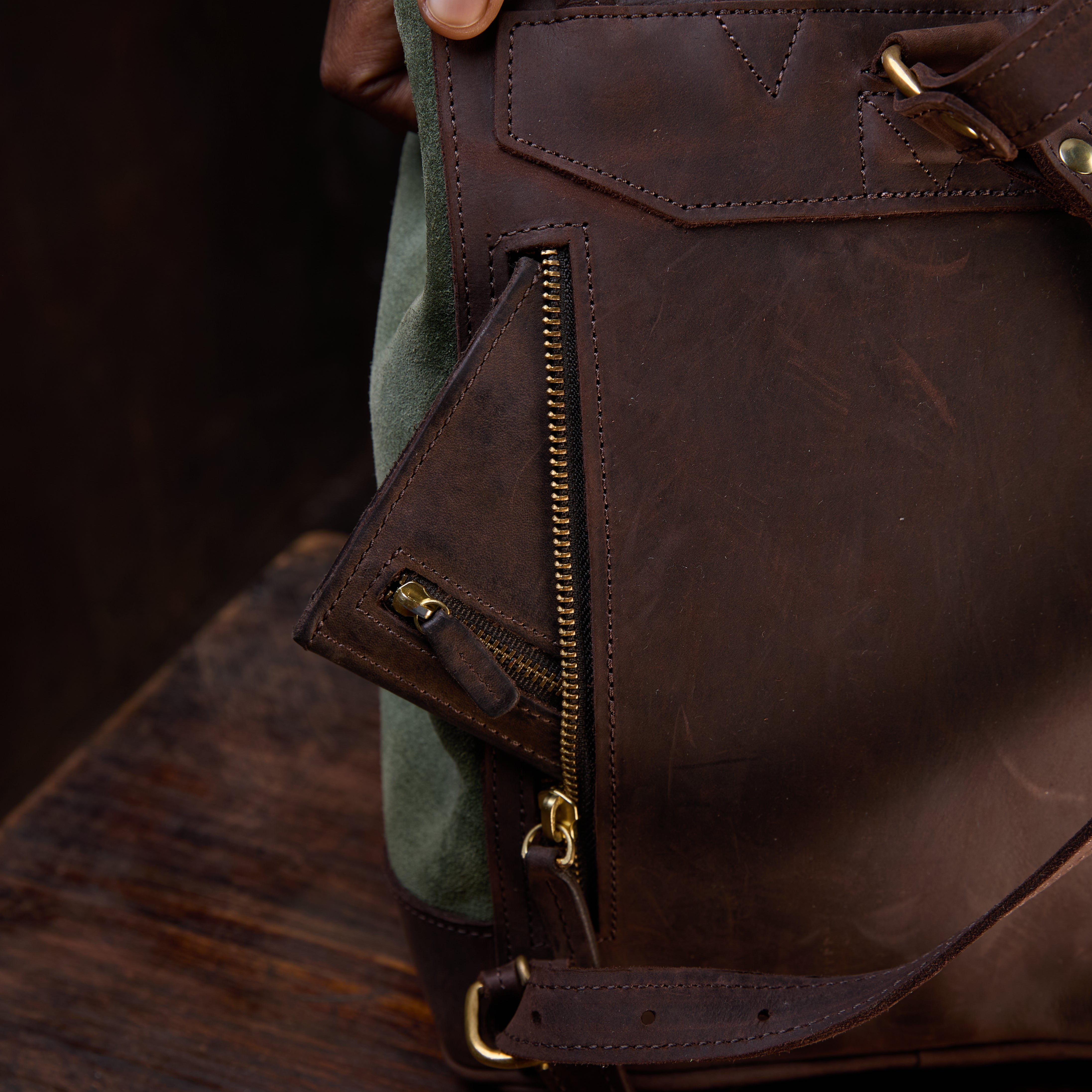 Suede Cecilia Backpack (Mocha Leather)